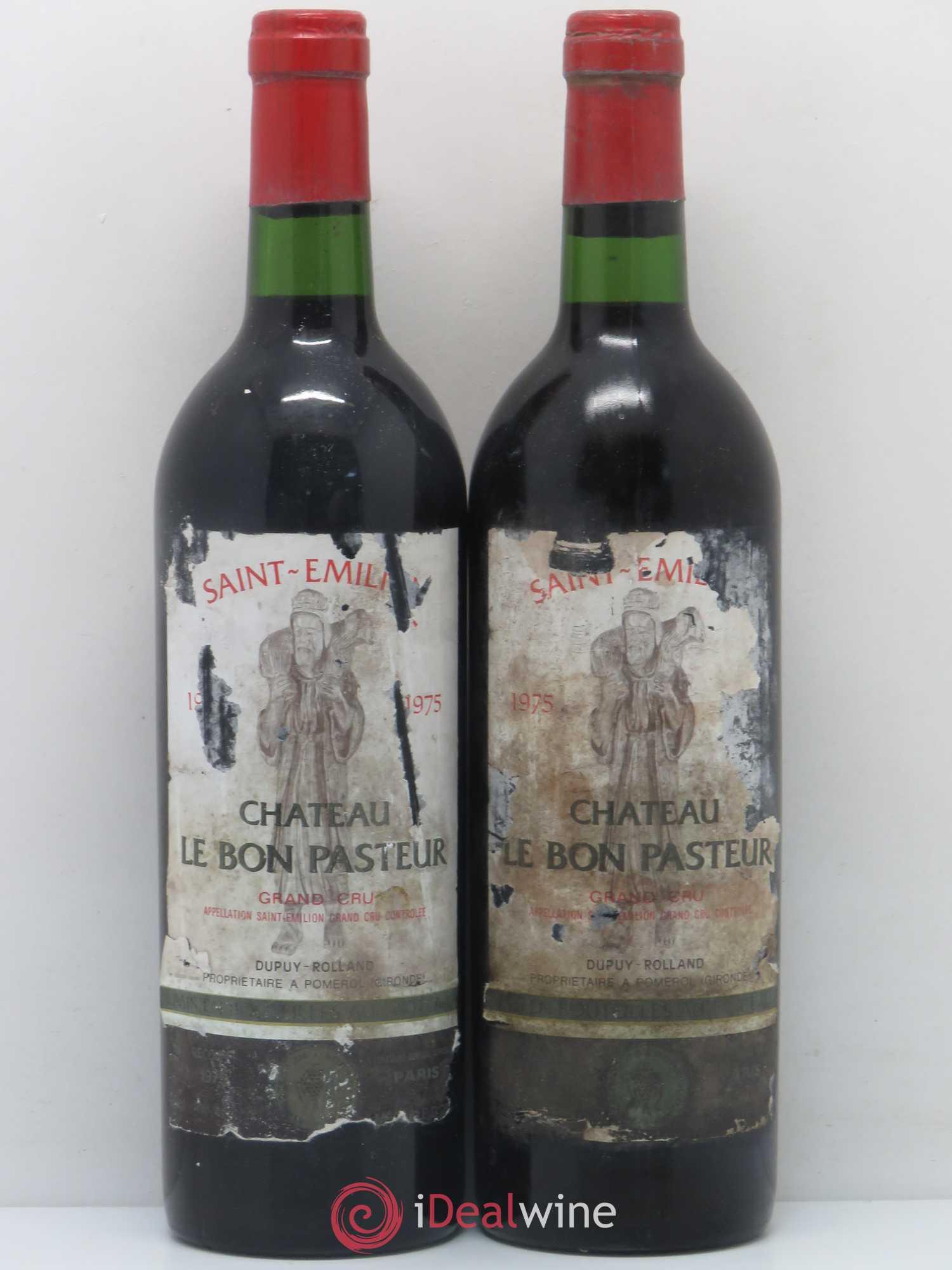 Saint-Émilion Château Le Bon Pasteur 1975 - Lot de 2 bouteilles - 0