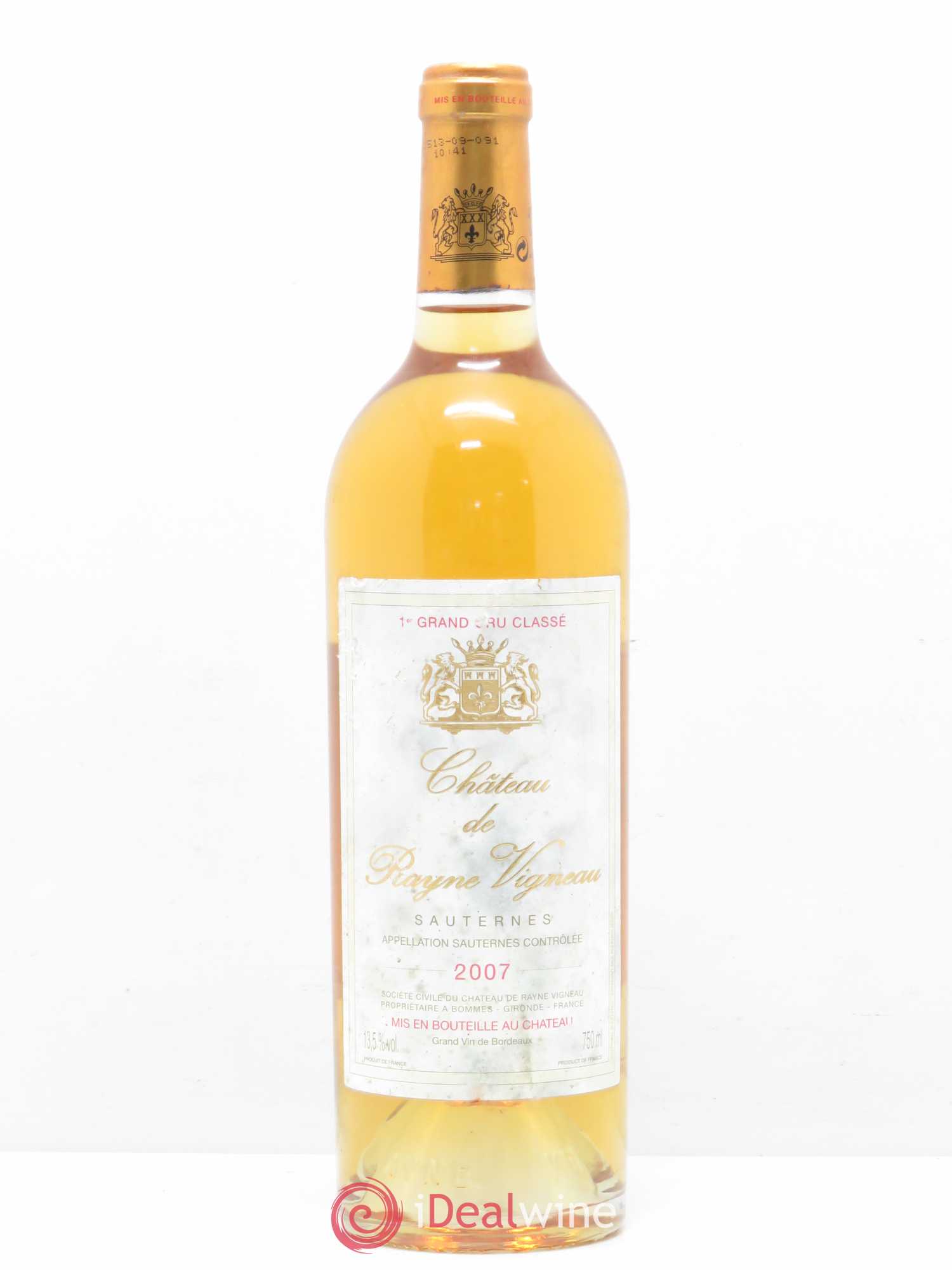 Château de Rayne Vigneau 1er Grand Cru Classé 2007 - Lotto di 1 bottiglia - 0
