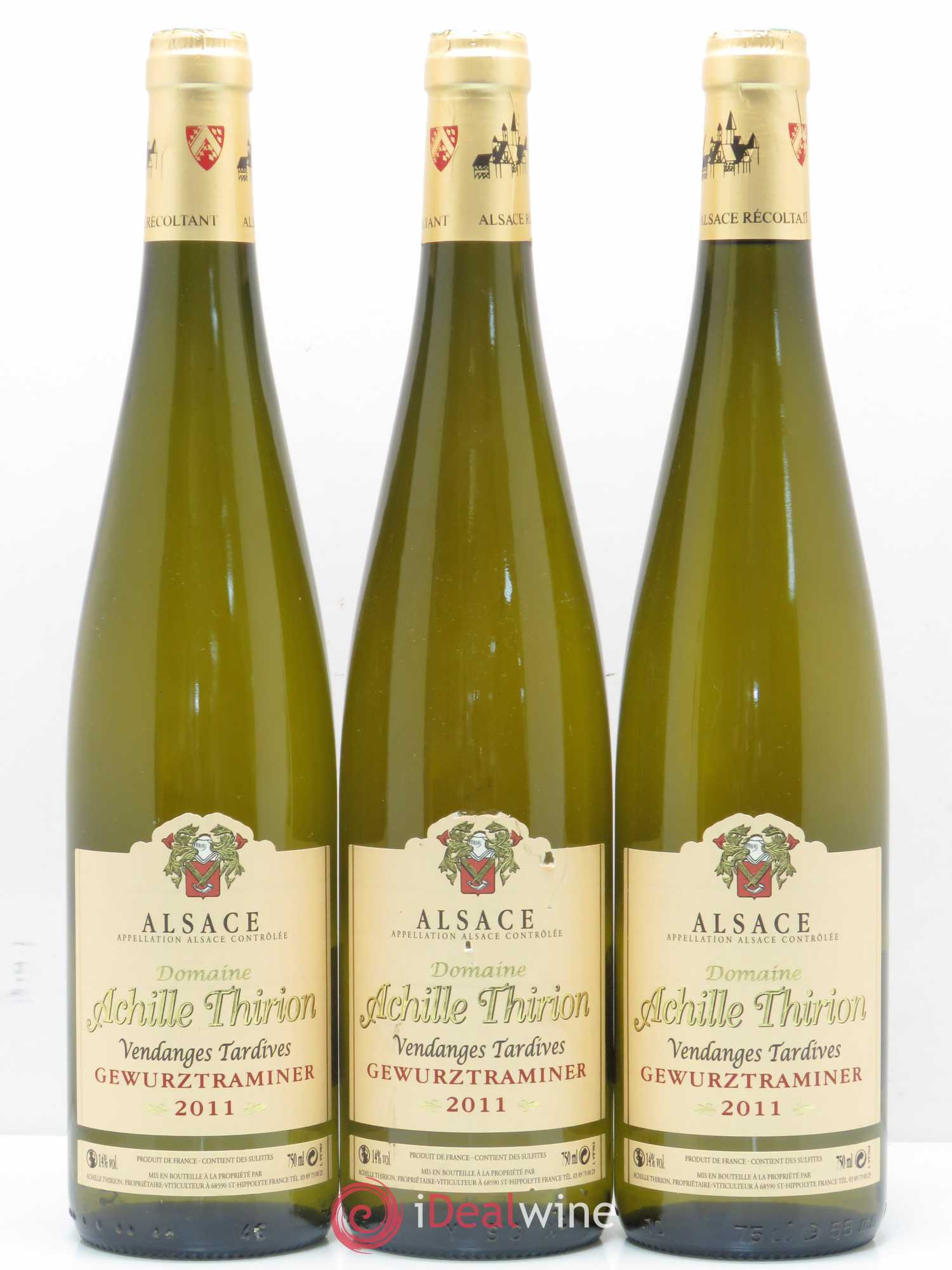 Gewurztraminer Vendanges Tardives Achille Thirion (sans prix de réserve) 2011 - Lot de 6 bouteilles - 2