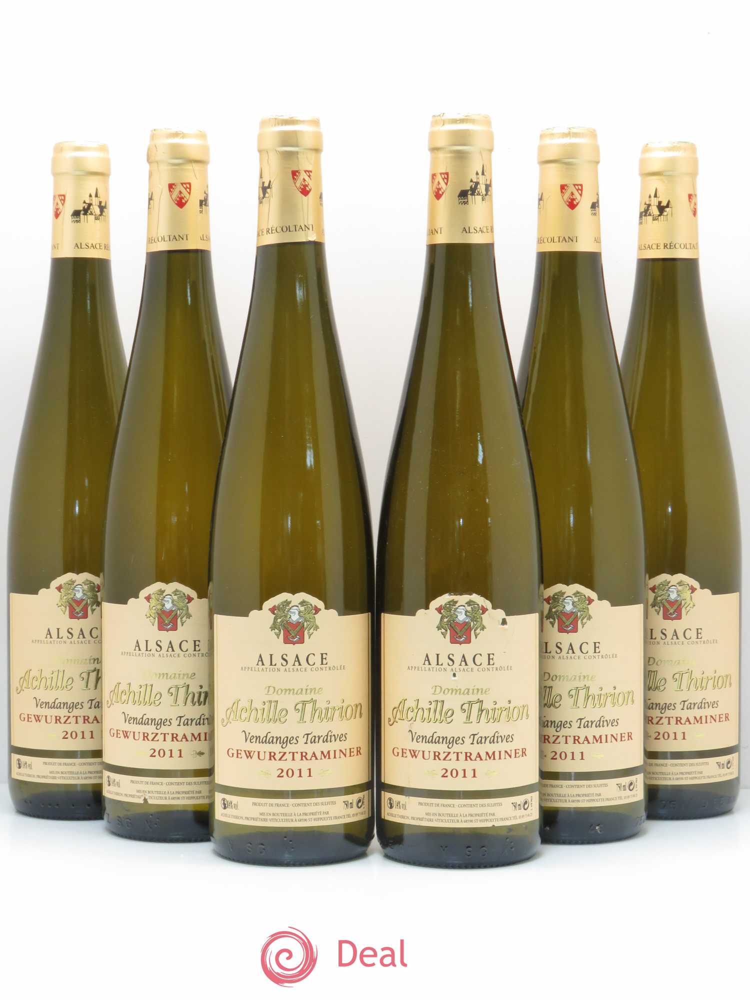 Gewurztraminer Vendanges Tardives Achille Thirion (sans prix de réserve) 2011 - Lot de 6 bouteilles - 0