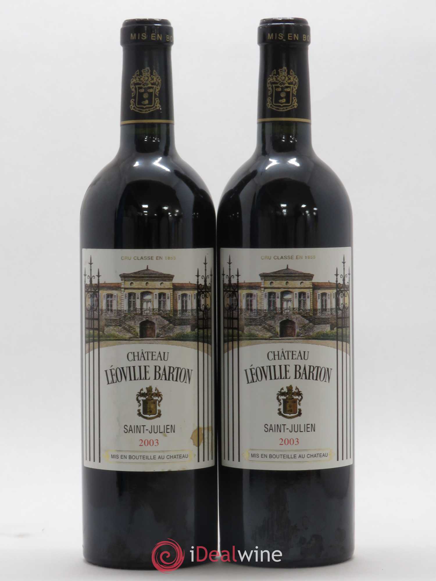 Château Léoville Barton 2ème Grand Cru Classé 2003 - Lot de 2 bouteilles - 0