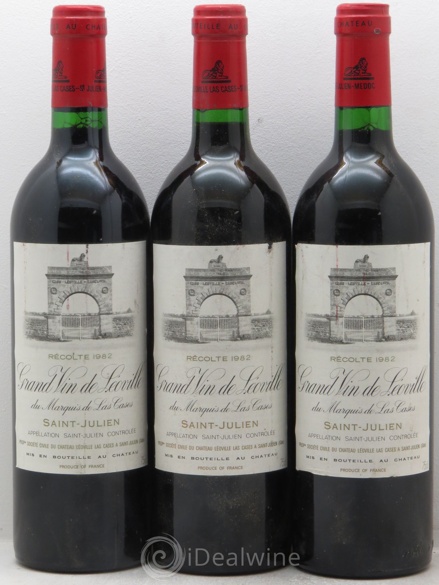 Château Léoville Las Cases 2ème Grand Cru Classé 1982 - Lot de 3 bouteilles - 0