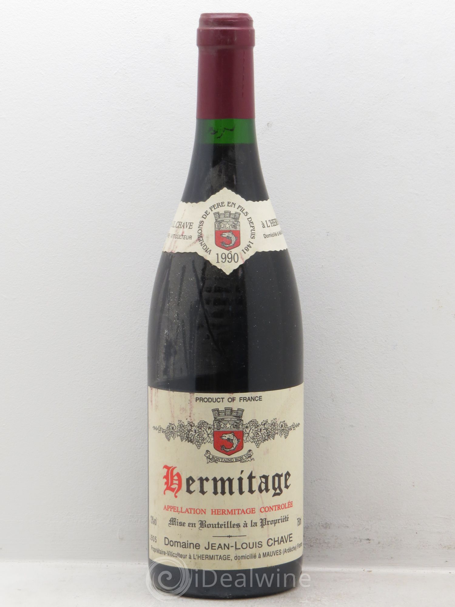 Hermitage Jean-Louis Chave 1990 - Lot de 1 bouteille - 0