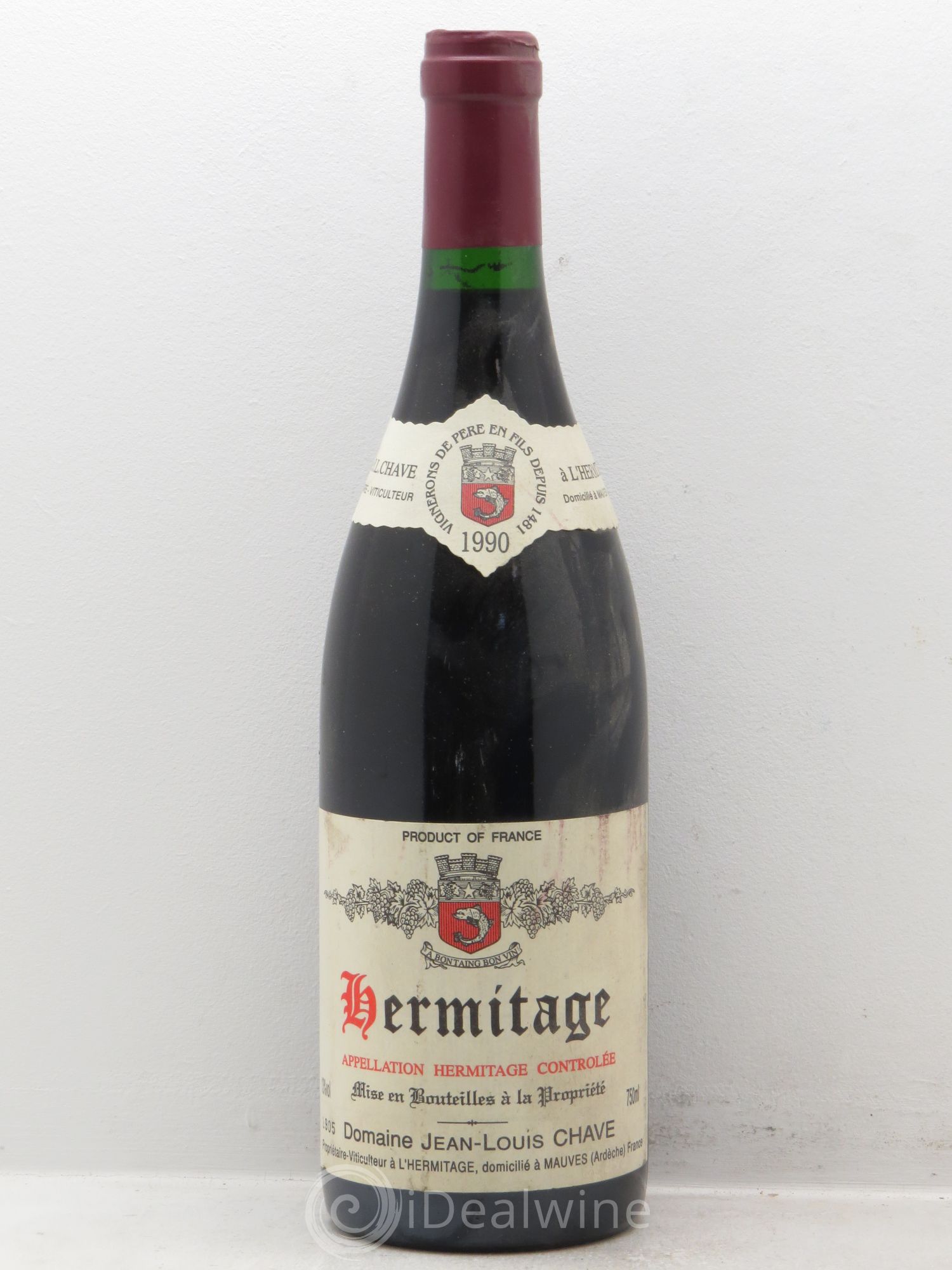Hermitage Jean-Louis Chave 1990 - Lot de 1 bouteille - 0