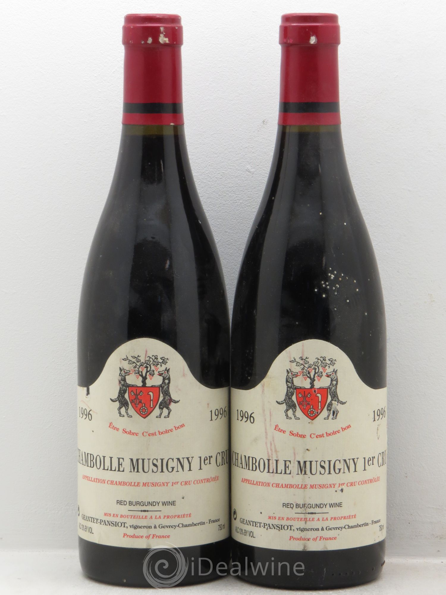 Chambolle-Musigny 1er Cru 1996 - Lot de 2 bouteilles - 0
