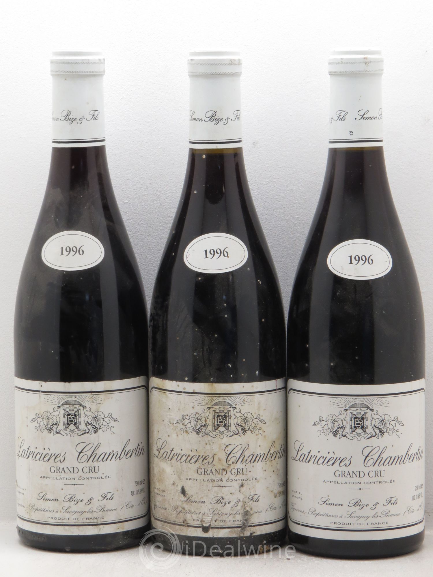 Latricières-Chambertin Grand Cru Domaine Bize 1996 - Lot de 3 bouteilles - 0