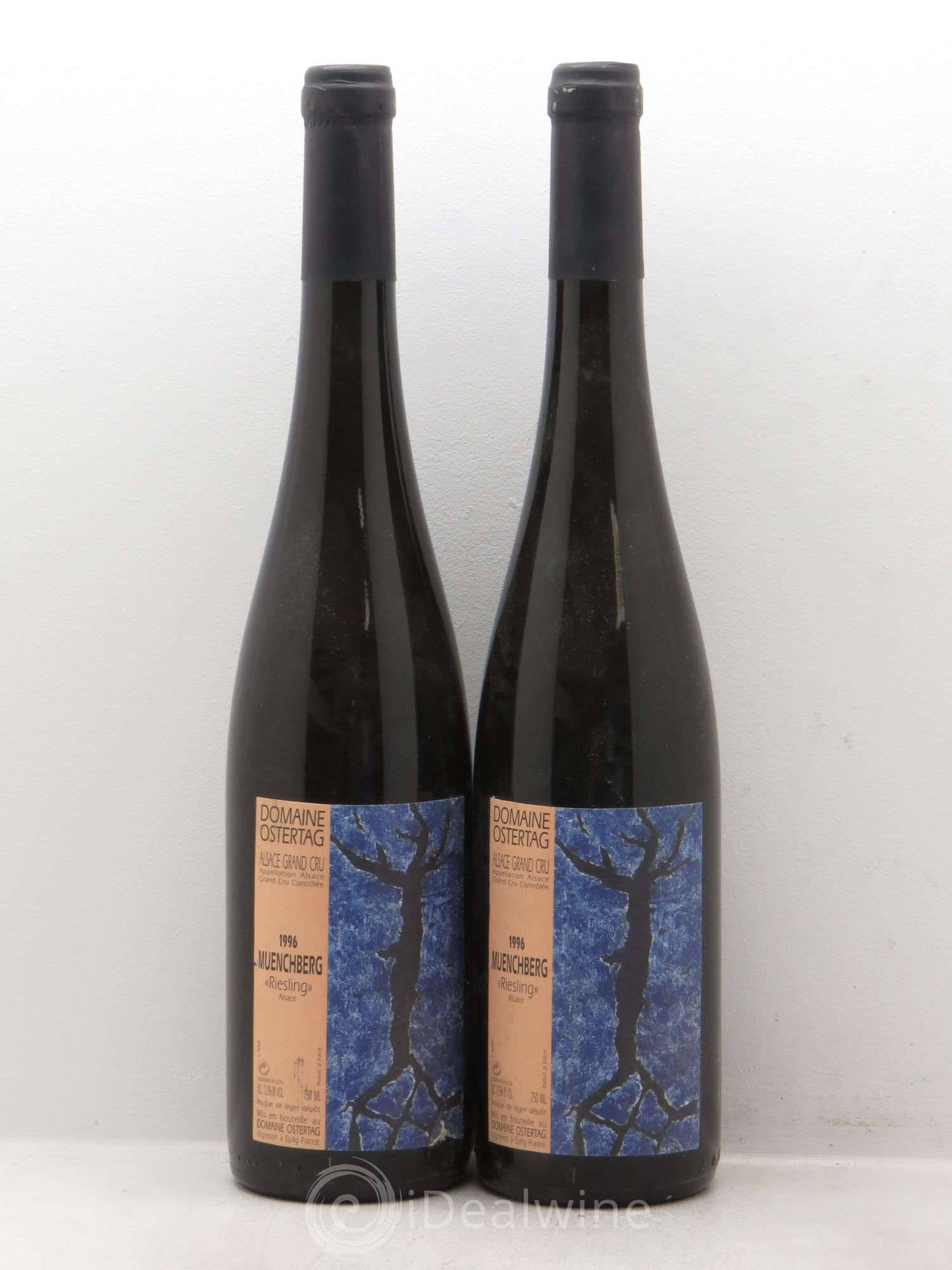 Alsace Riesling Grand Cru Muenchberg Ostertag (Domaine) 1996 - Lot de 2 bouteilles - 0