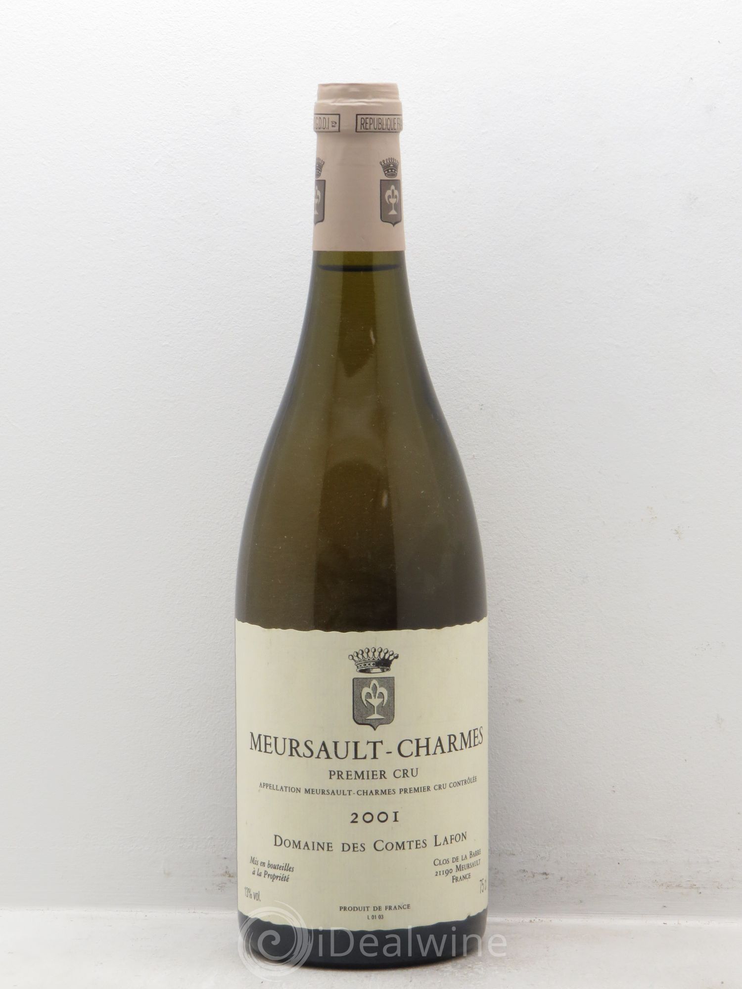 Meursault 1er Cru Charmes Comtes Lafon (Domaine des) 2001 - Lot de 1 bouteille - 0