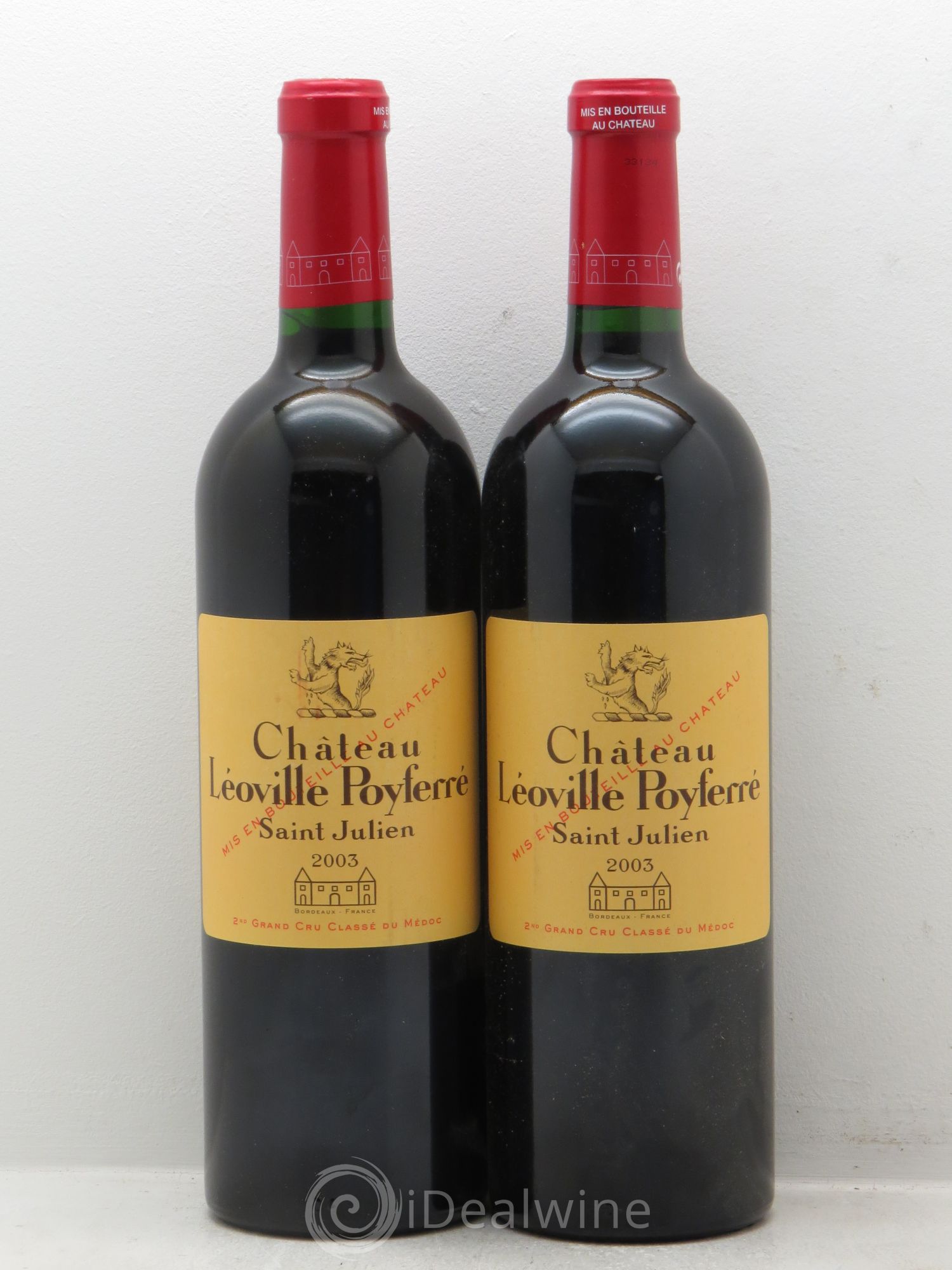 Château Léoville Poyferré 2ème Grand Cru Classé 2003 - Lot de 2 bouteilles - 0