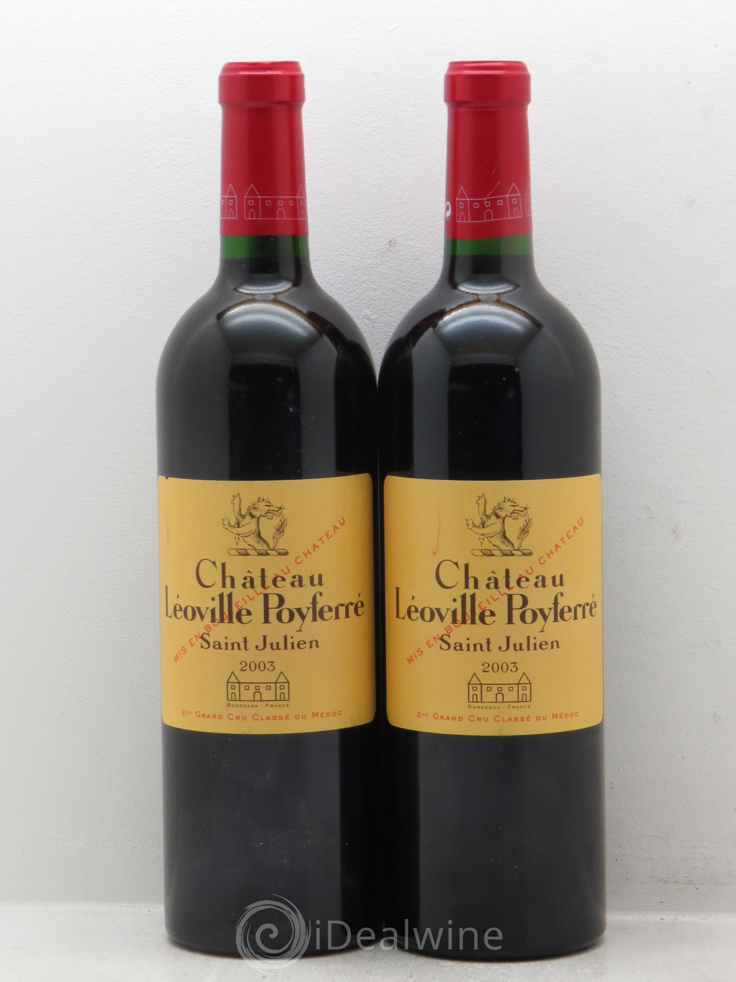 Château Léoville Poyferré 2ème Grand Cru Classé 2003 - Lot de 2 bouteilles - 0