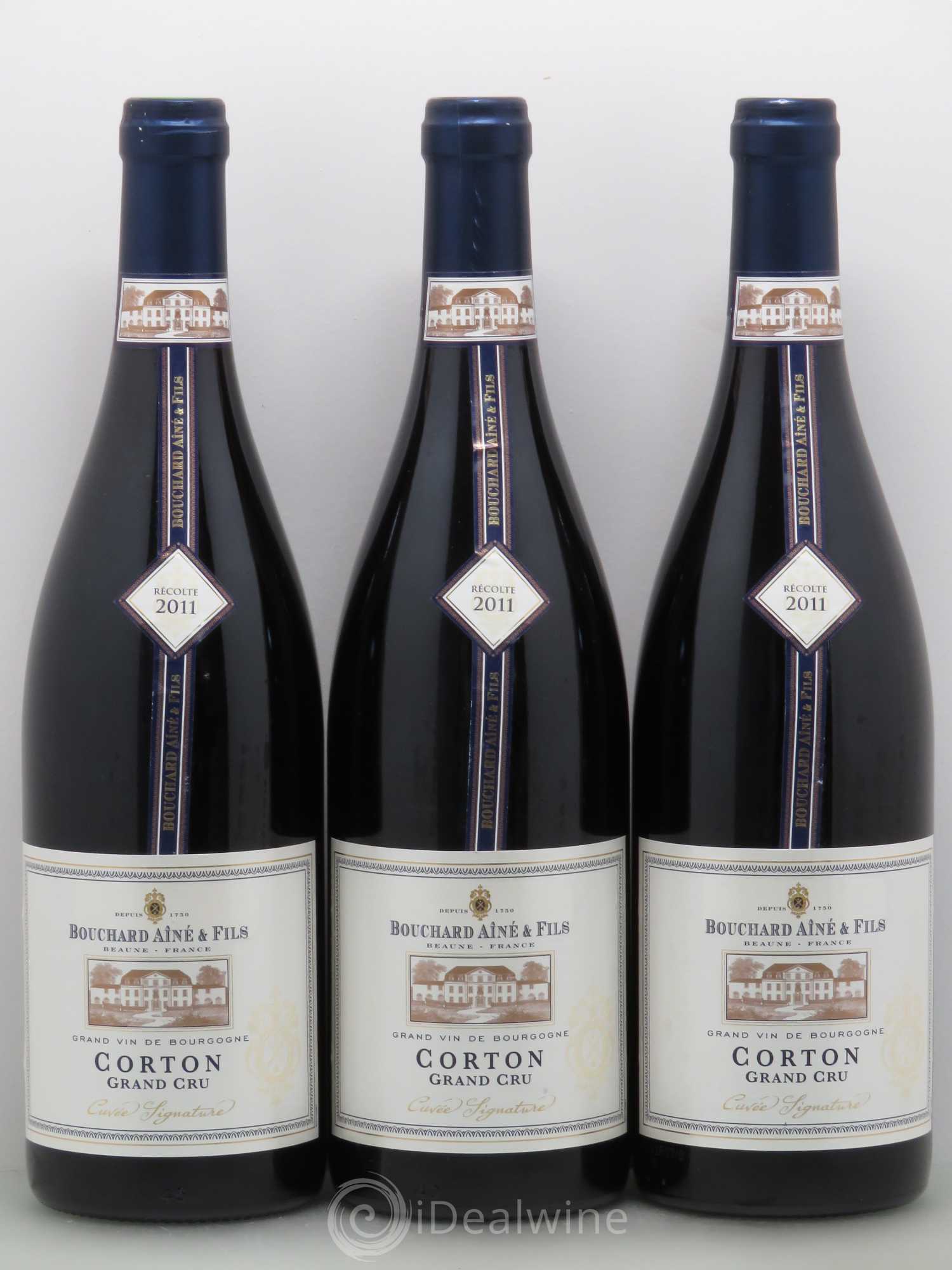 Corton Grand Cru Bouchard Ainé cuvée signature 2011 - Posten von 3 Flaschen - 0