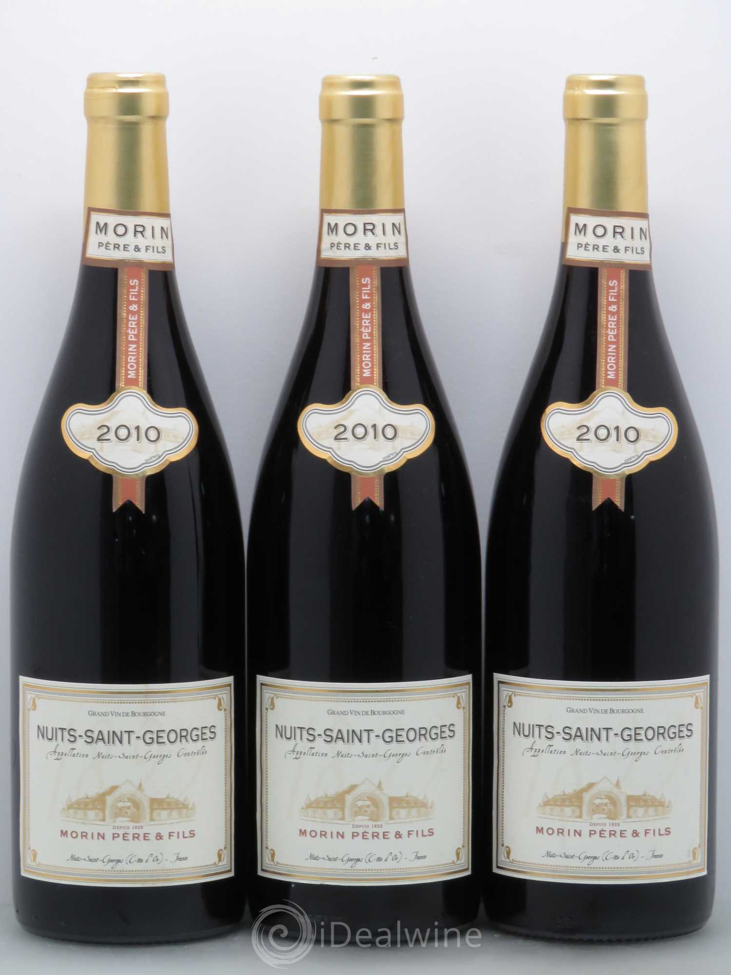 Nuits-Saint-Georges Morin 2010 - Lot de 3 bouteilles - 0