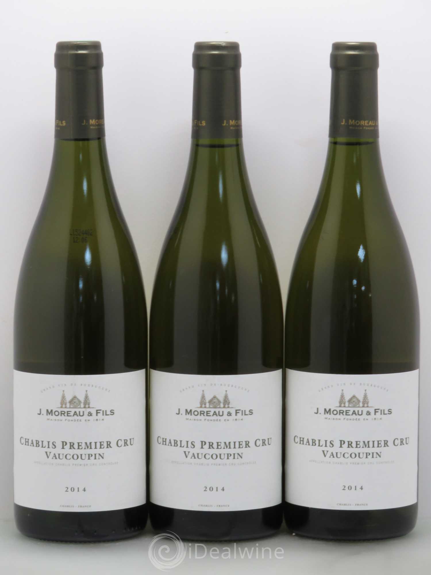Chablis 1er Cru Vaucoupin Moreau 2014 - Posten von 12 Flaschen - 1