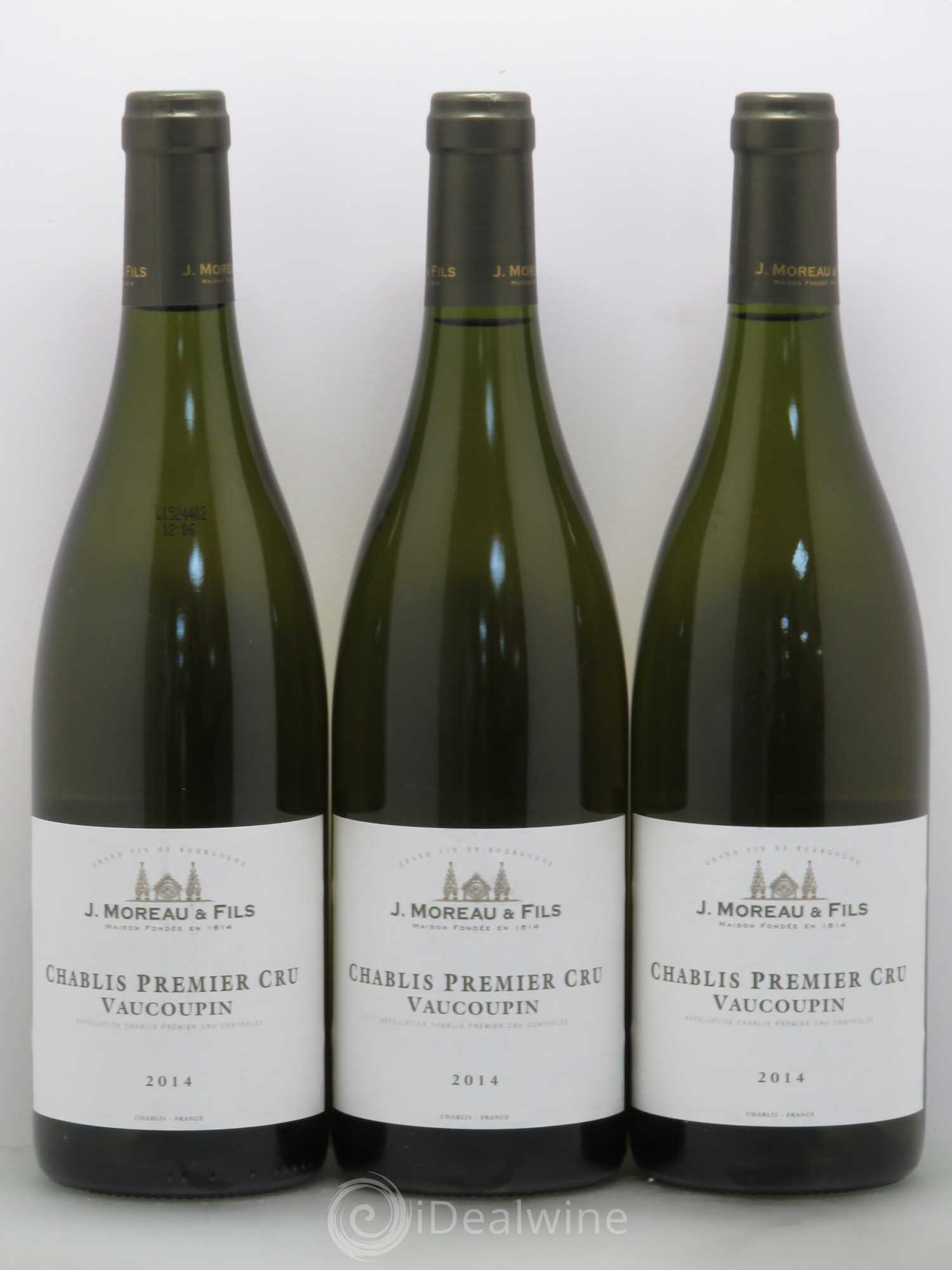 Chablis 1er Cru Vaucoupin Moreau 2014 - Posten von 12 Flaschen - 2