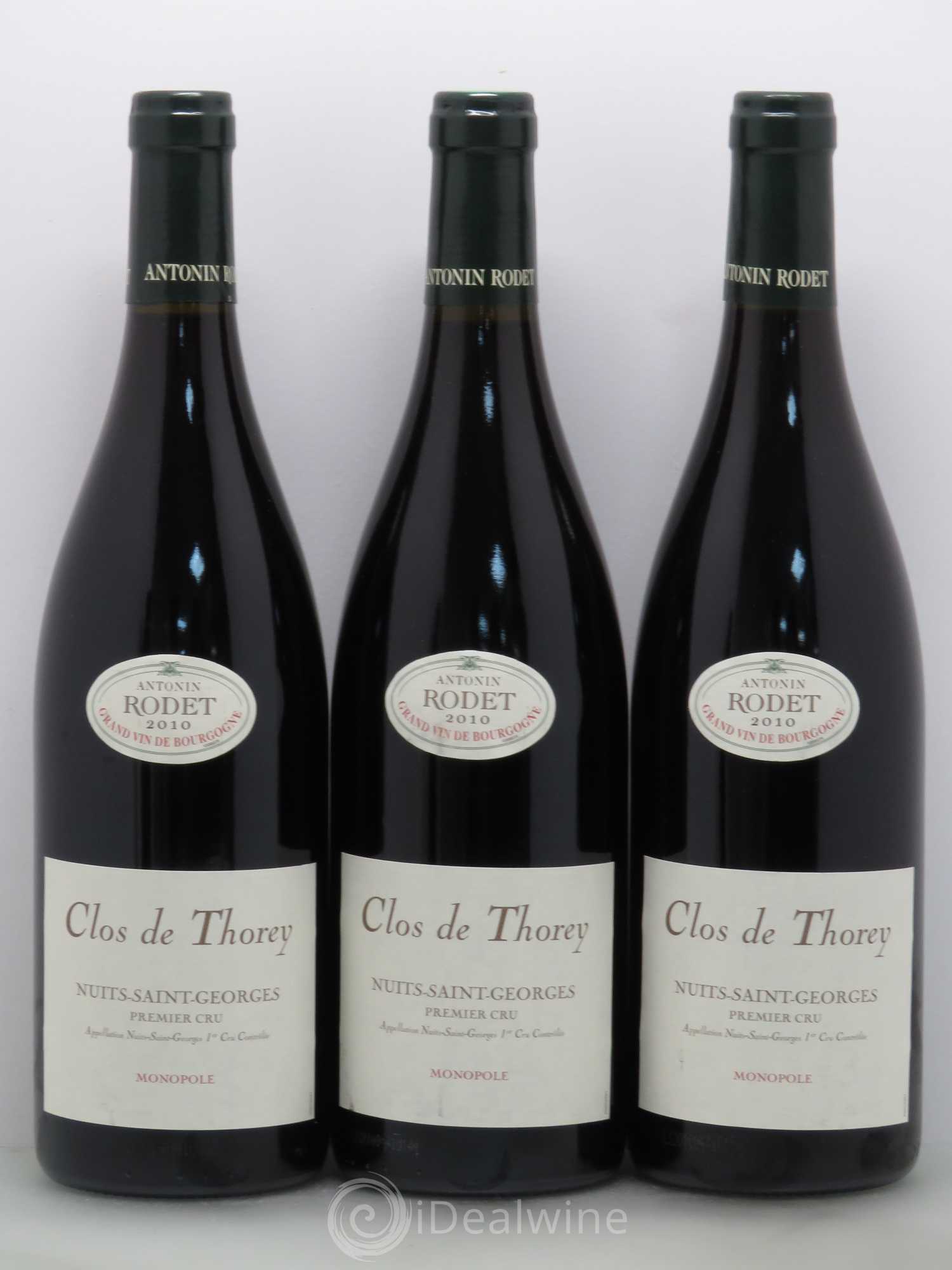 Nuits-Saint-Georges 1er Cru Clos de Thorey Rodet 2010 - Lot de 3 bouteilles - 0