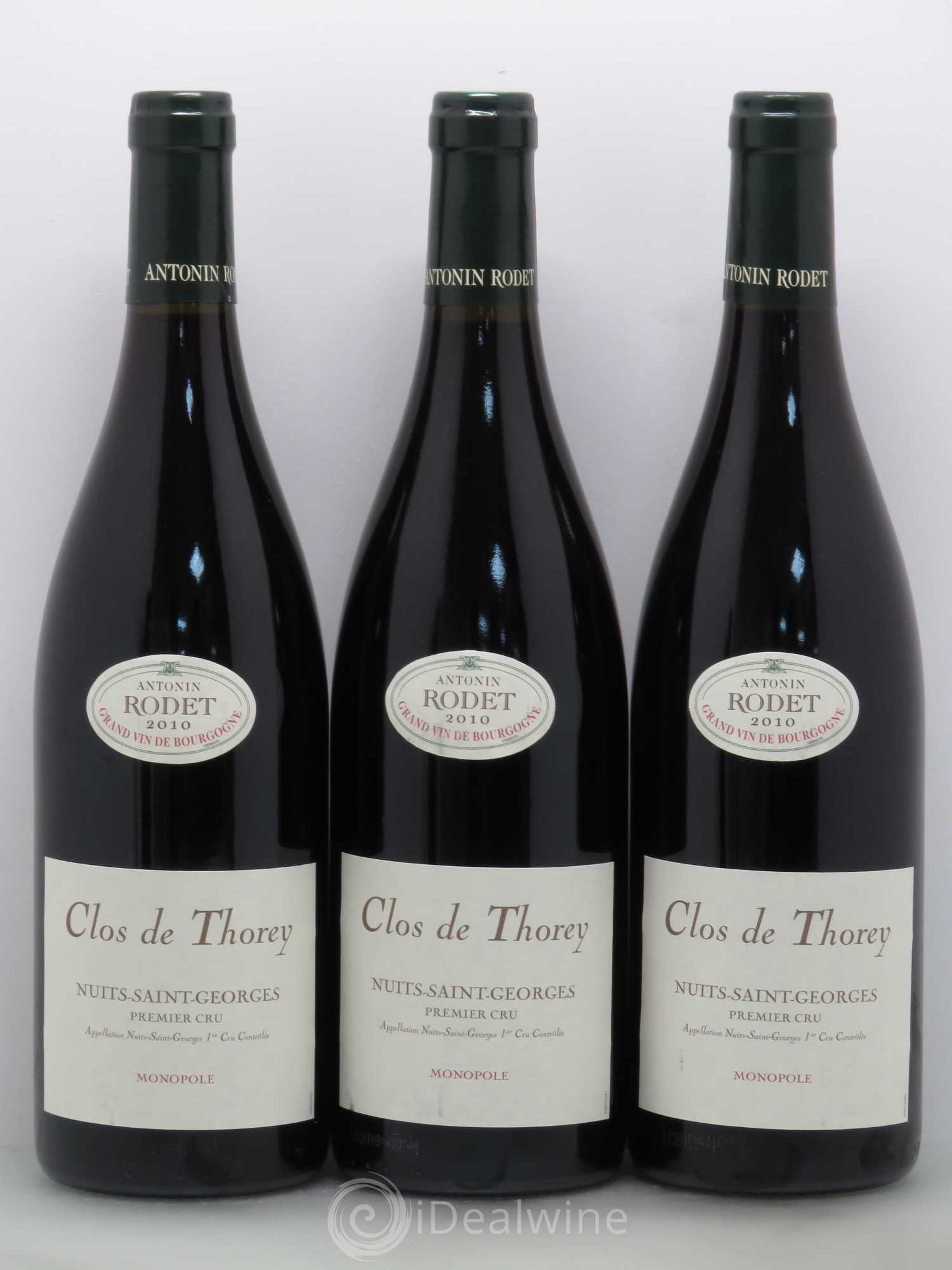 Nuits-Saint-Georges 1er Cru Clos de Thorey Rodet 2010 - Lot de 3 bouteilles - 0