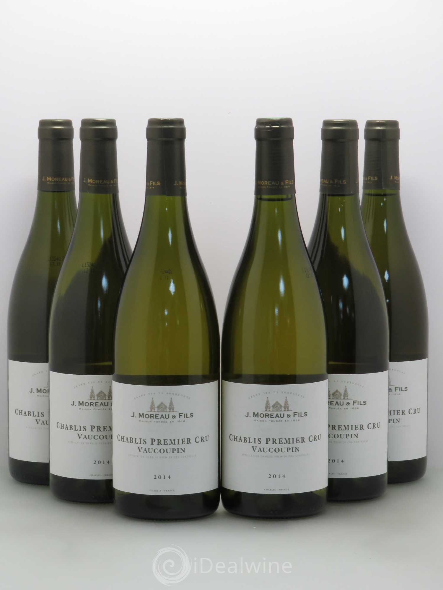 Chablis 1er Cru Vaucoupin Moreau 2014 - Posten von 6 Flaschen - 0