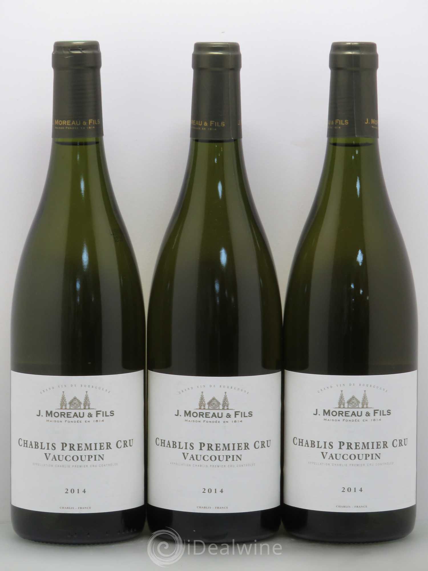 Chablis 1er Cru Vaucoupin Moreau 2014 - Posten von 3 Flaschen - 0