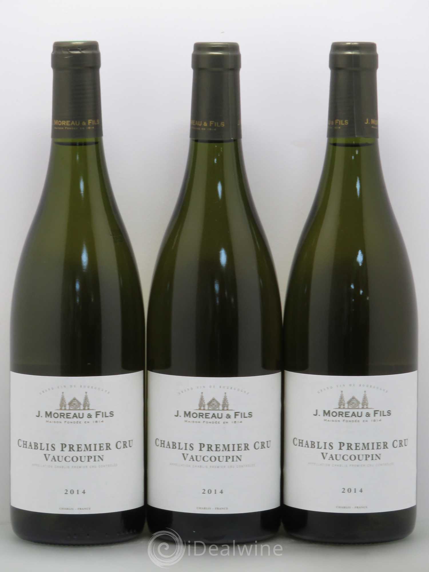 Chablis 1er Cru Vaucoupin Moreau 2014 - Posten von 3 Flaschen - 0