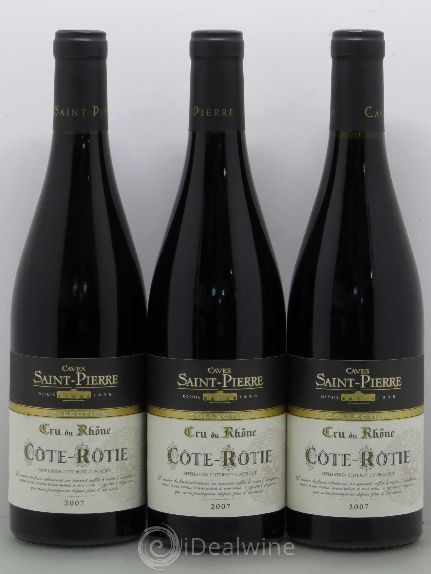 Côte-Rôtie Caves St Pierre Collection 2007 - Posten von 3 Flaschen - 0