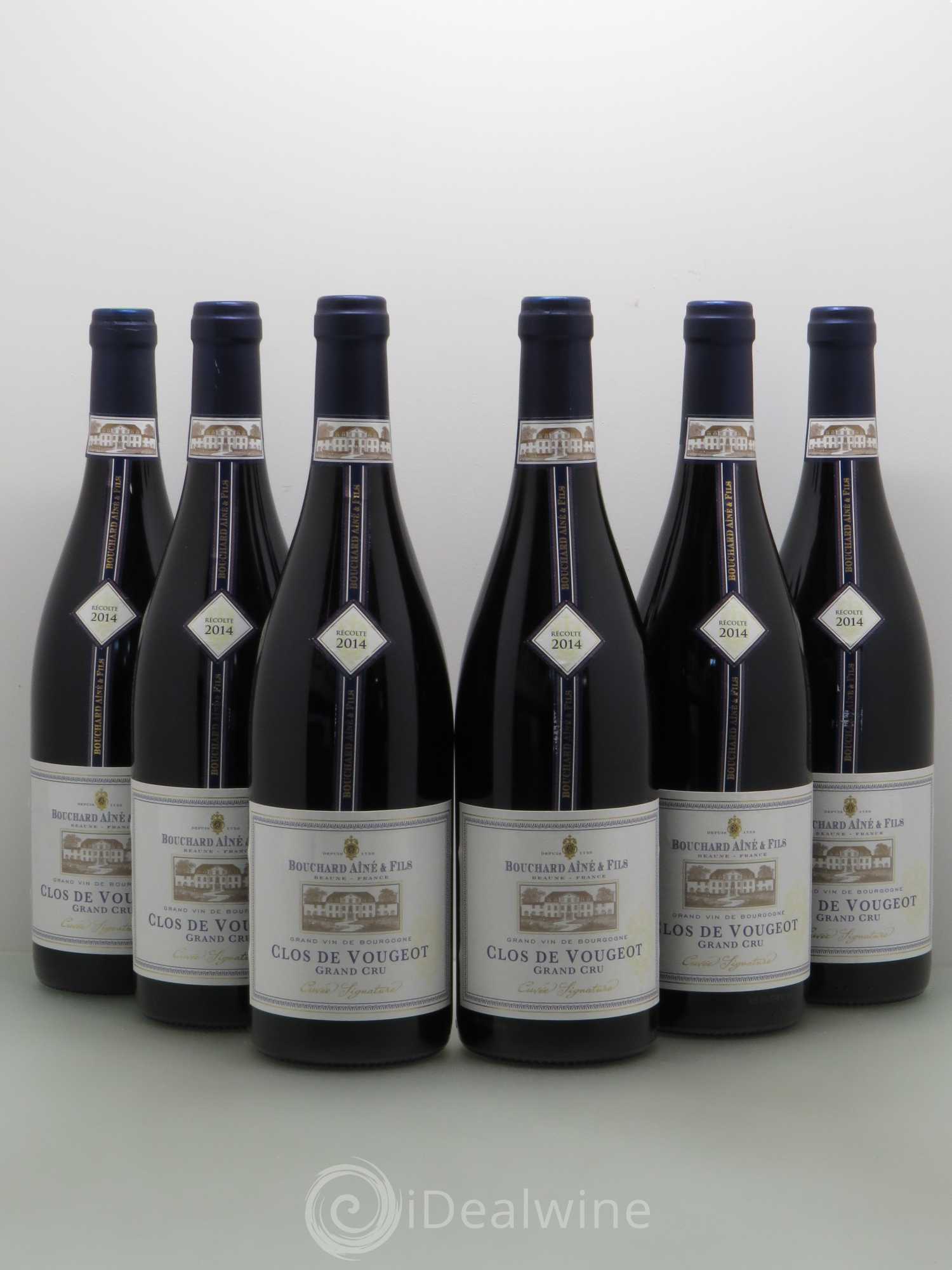Clos de Vougeot Grand Cru Cuvée Signature Bouchard Ainé & fils 2014 - Posten von 6 Flaschen - 0