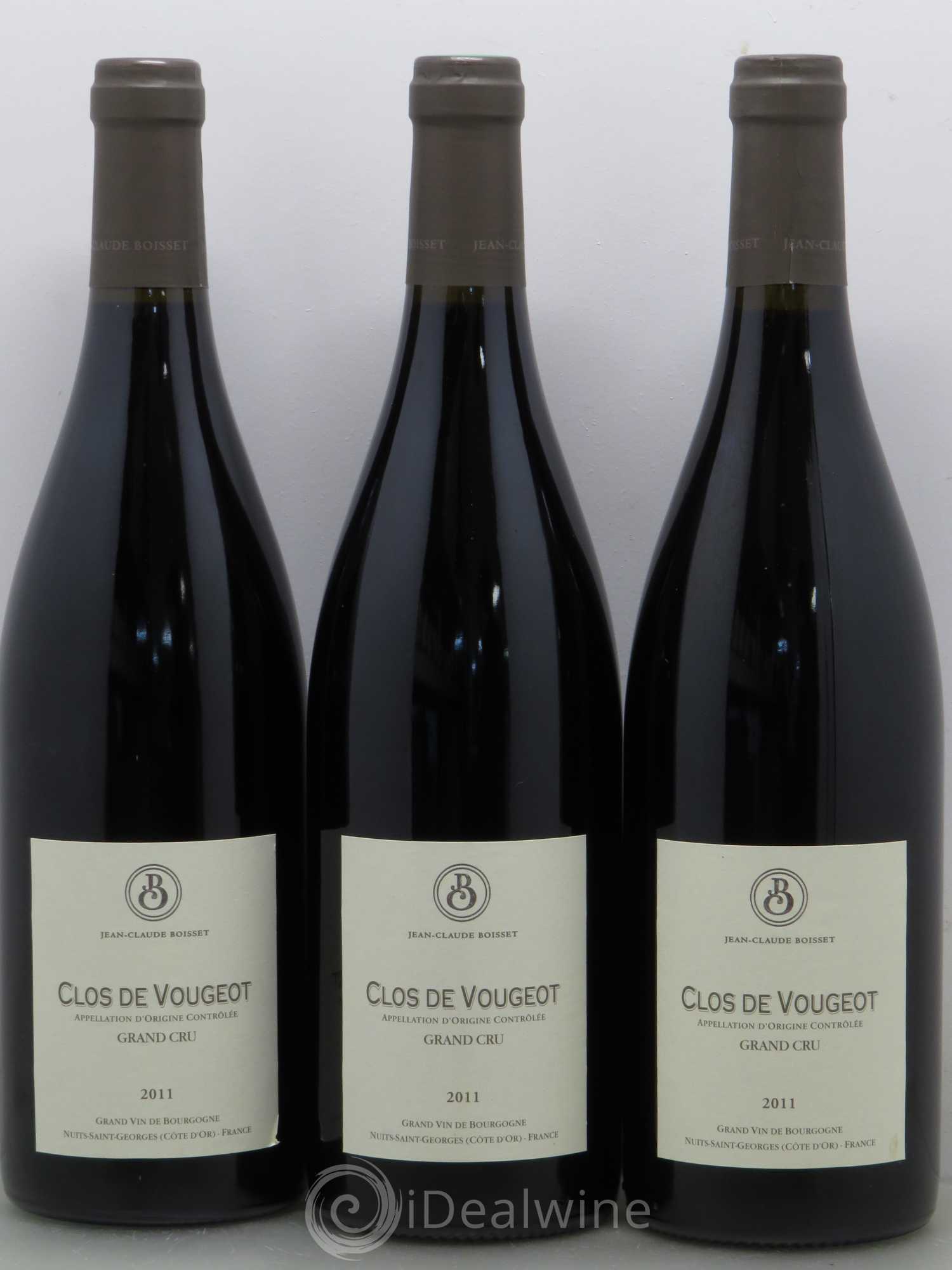 Clos de Vougeot Grand Cru Boisset 2011 - Lot de 3 bouteilles - 0
