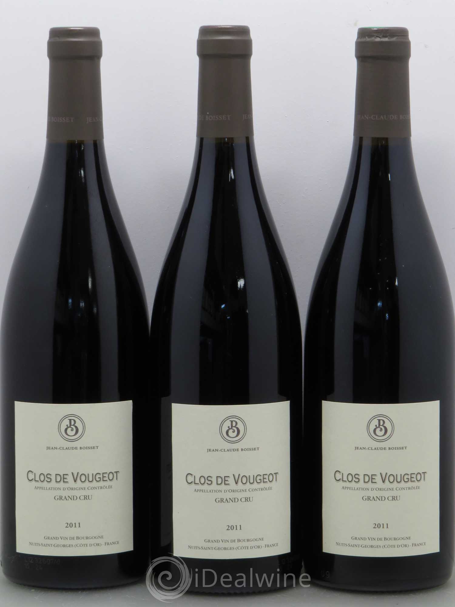 Clos de Vougeot Grand Cru Boisset 2011 - Lot de 3 bouteilles - 0