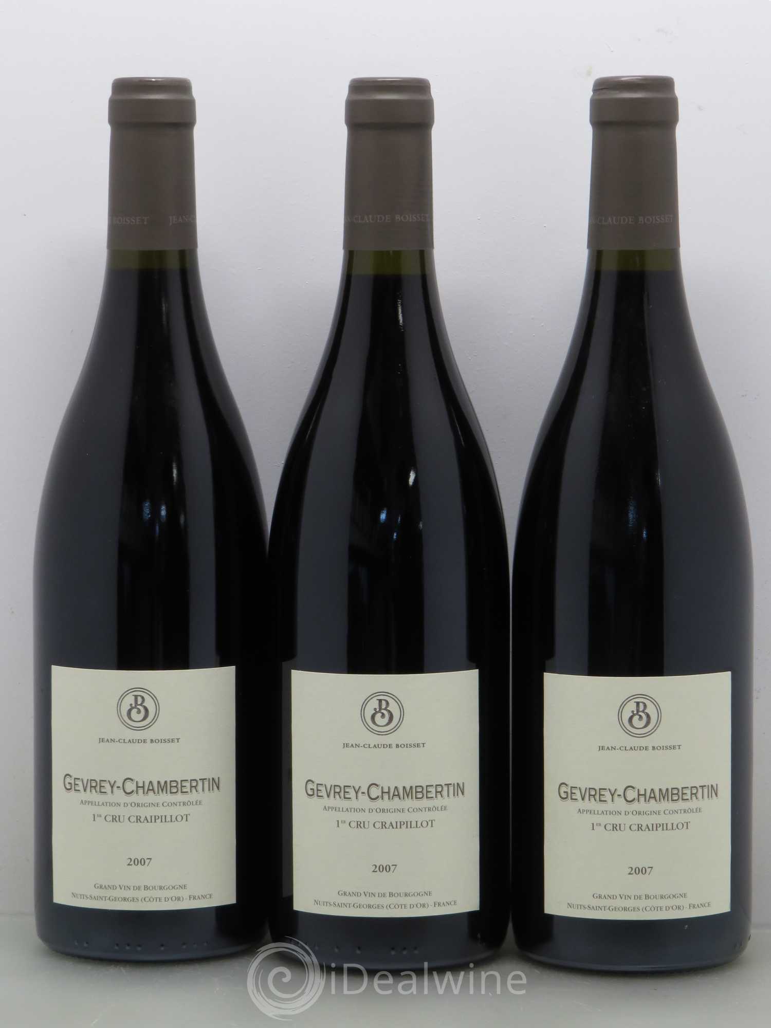 Gevrey-Chambertin 1er Cru Craipillot - Boisset 2007 - Posten von 6 Flaschen - 1