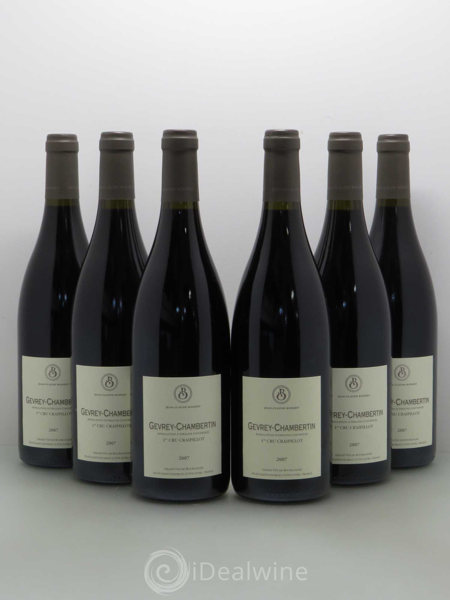 Gevrey-Chambertin 1er Cru Craipillot - Boisset 2007 - Posten von 6 Flaschen - 0