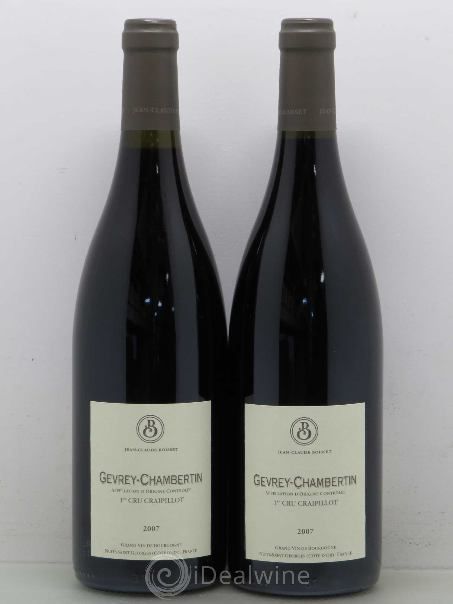 Gevrey-Chambertin 1er Cru Craipillot - Boisset 2007 - Posten von 2 Flaschen - 0