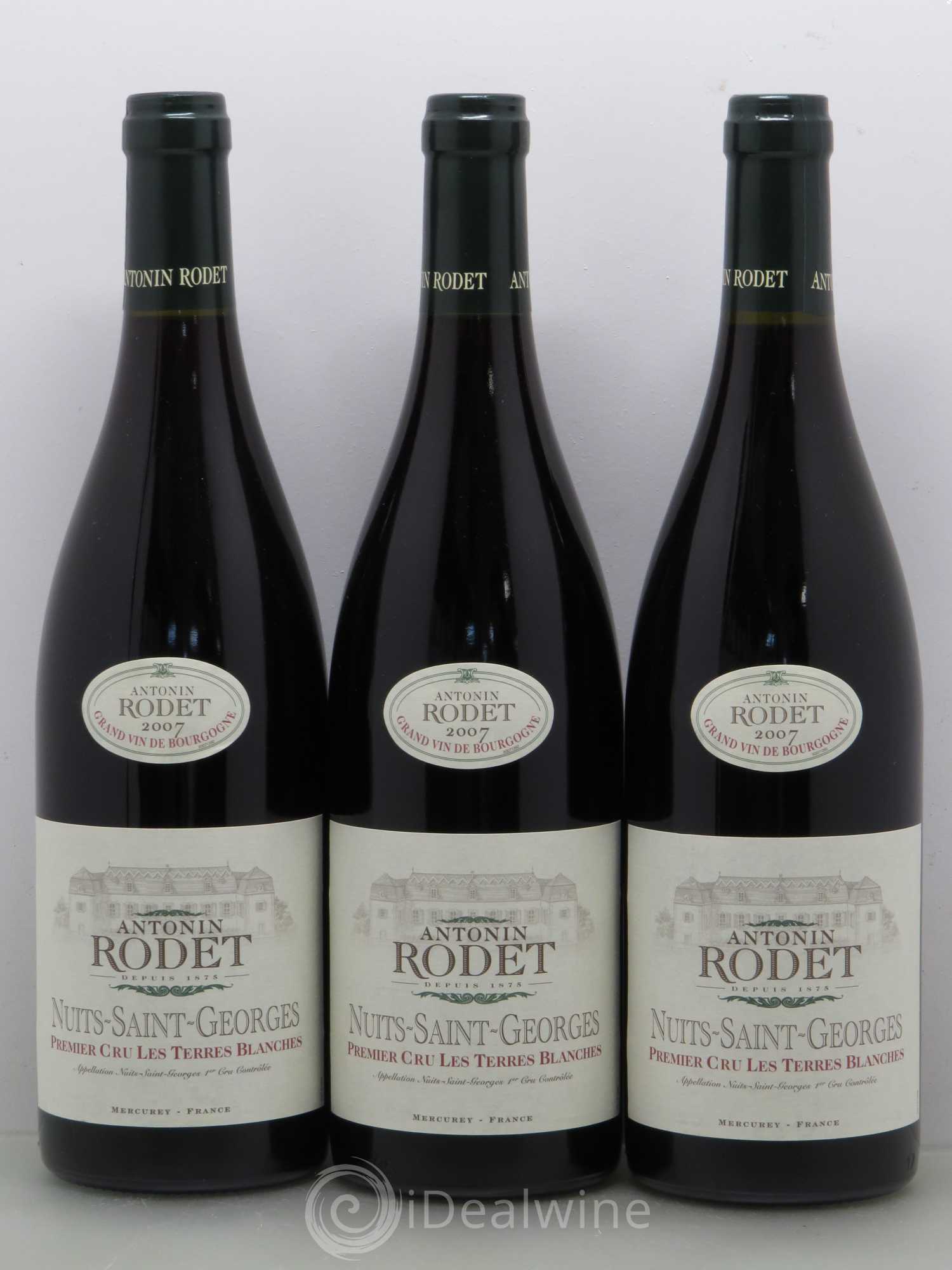 Nuits-Saint-Georges 1er Cru Les Terres Blanches Rodet 2007 - Lot de 6 bouteilles - 1