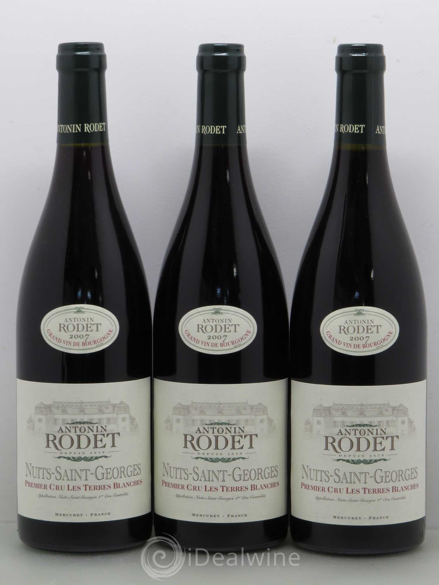 Nuits-Saint-Georges 1er Cru Les Terres Blanches Rodet 2007 - Lot de 3 bouteilles - 0