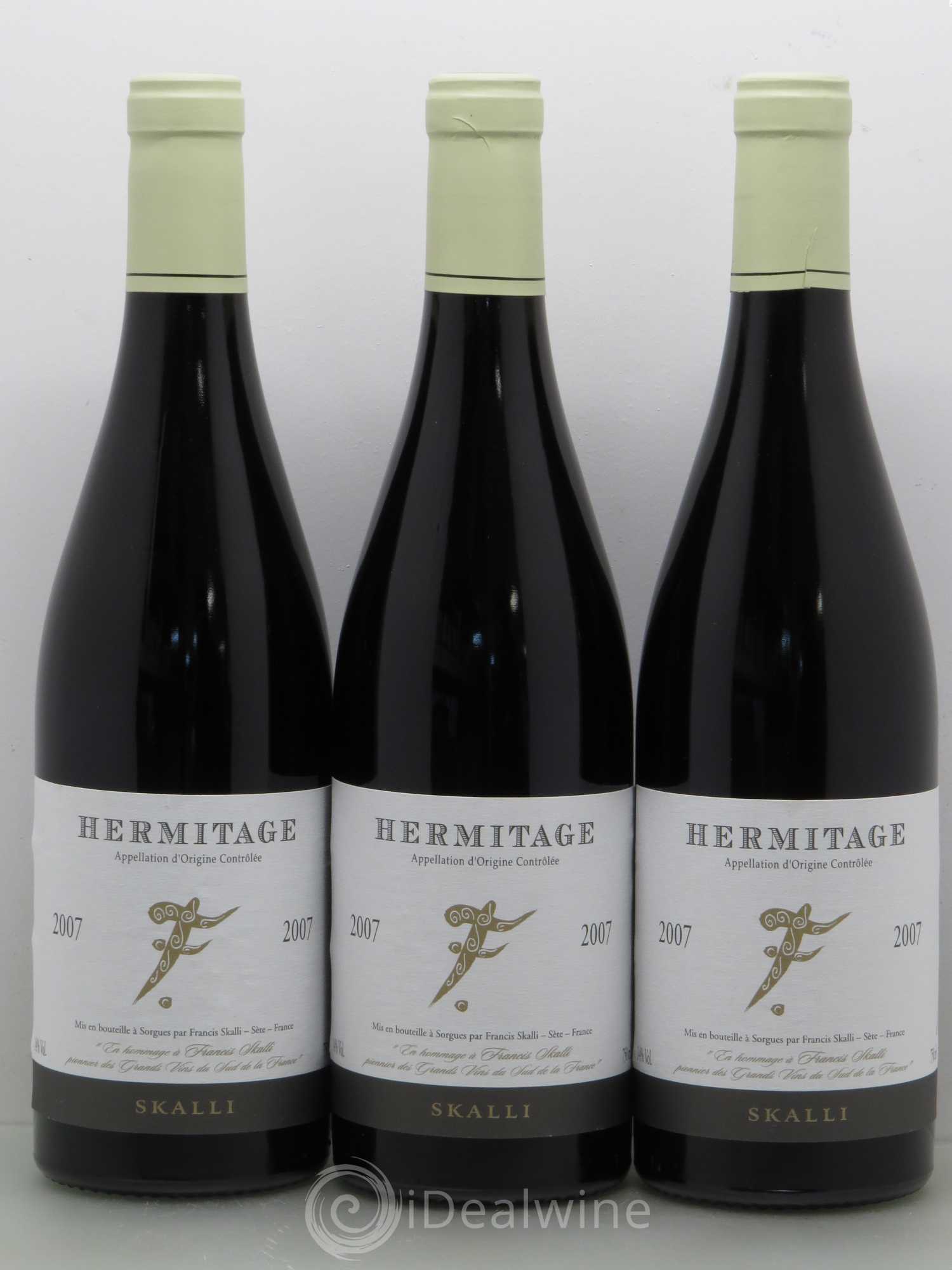 Hermitage F - Skalli 2007 - Lot de 3 bouteilles - 0