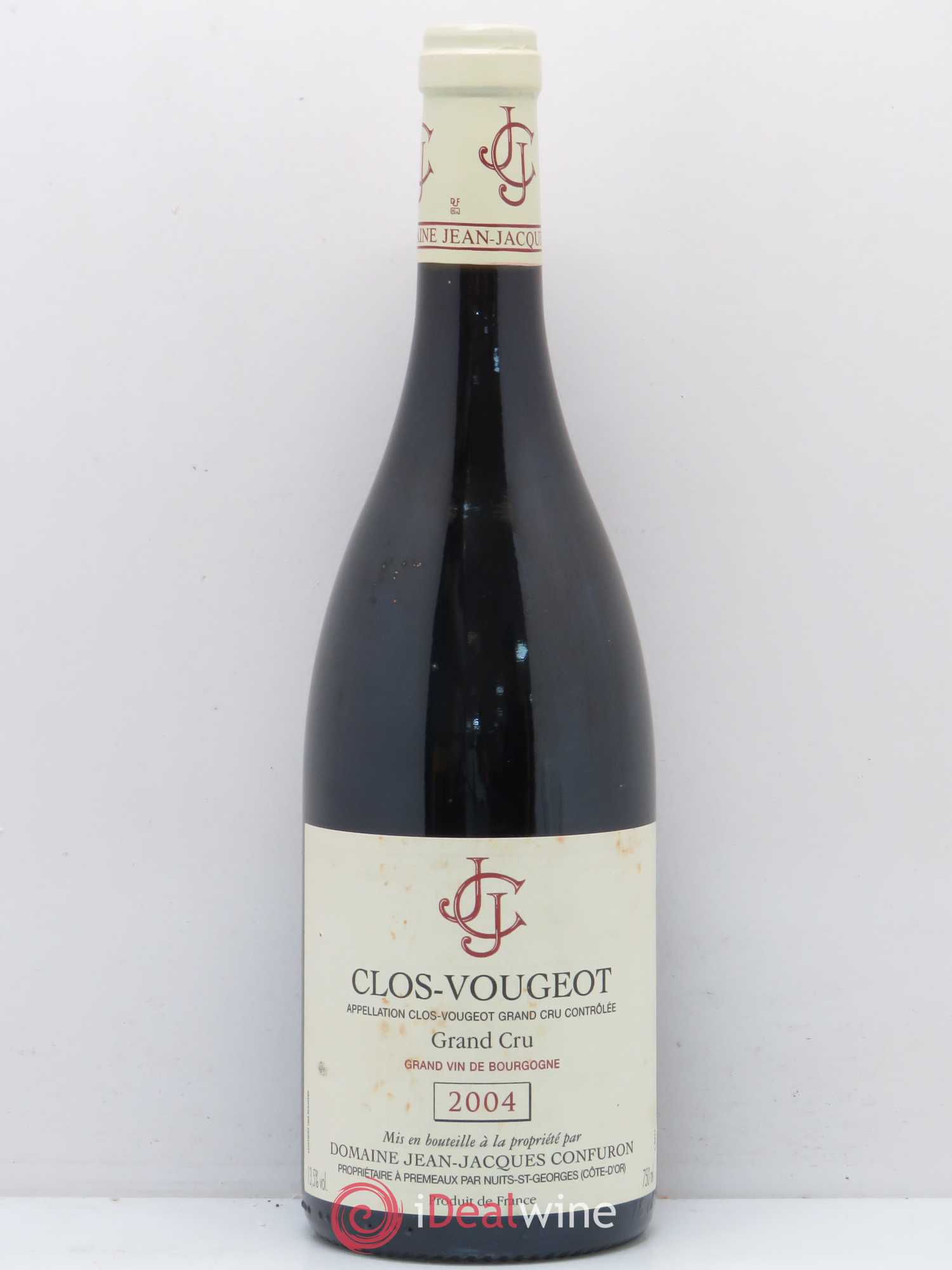 Clos de Vougeot Grand Cru Jean-Jacques Confuron 2004 - Lot de 1 bouteille - 0