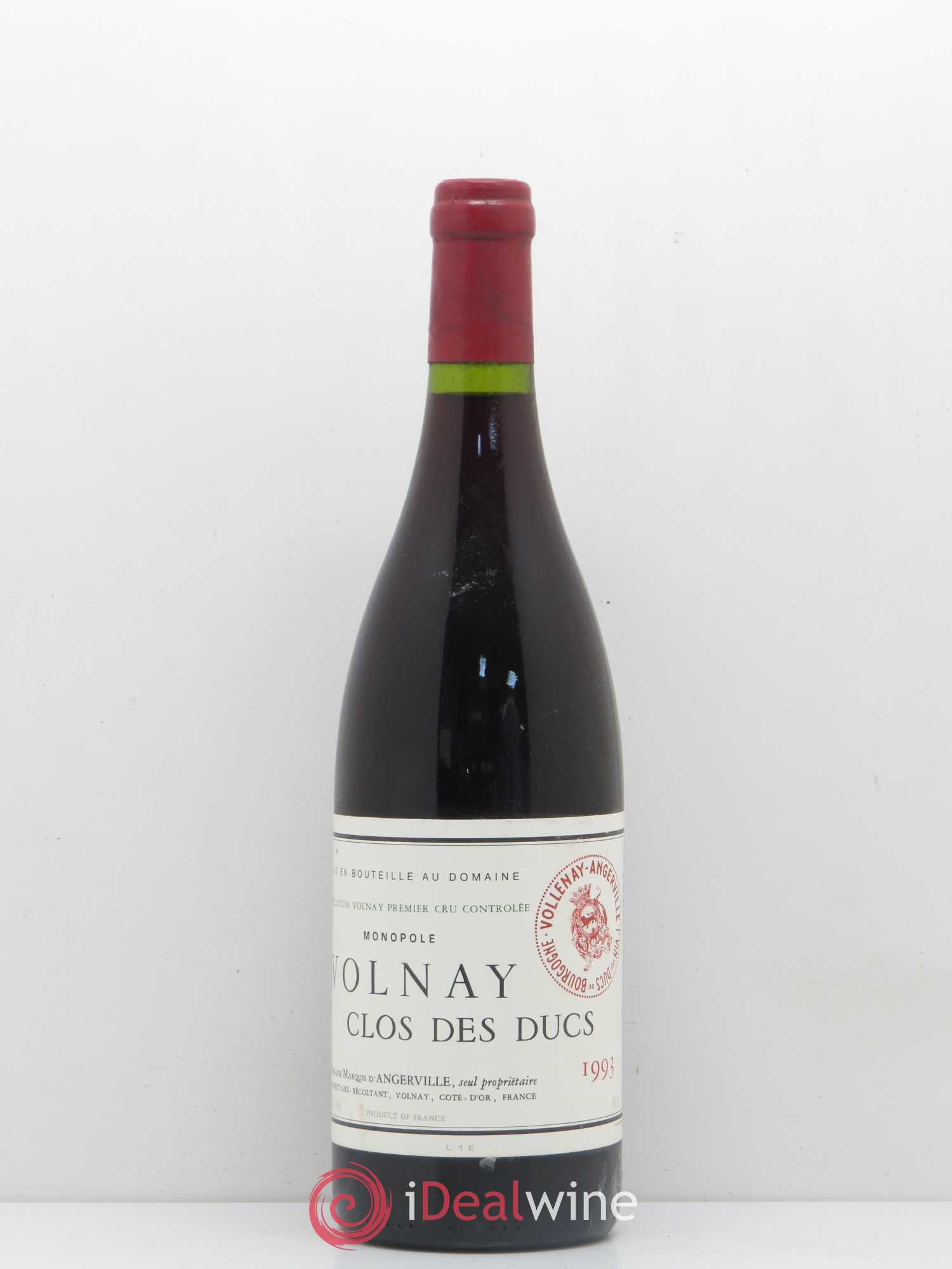 Volnay 1er Cru Clos des Ducs Marquis d'Angerville (Domaine) 1993 - Lot de 1 bouteille - 0