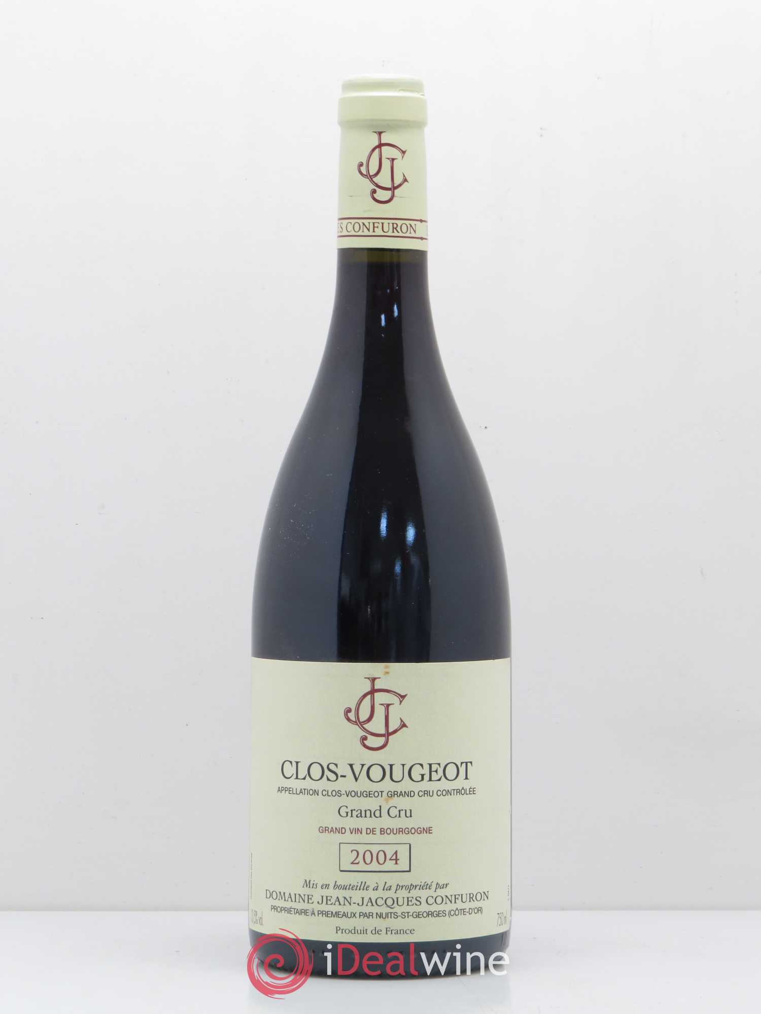 Clos de Vougeot Grand Cru Jean-Jacques Confuron (sans prix de réserve) 2004 - Lot de 1 bouteille - 0