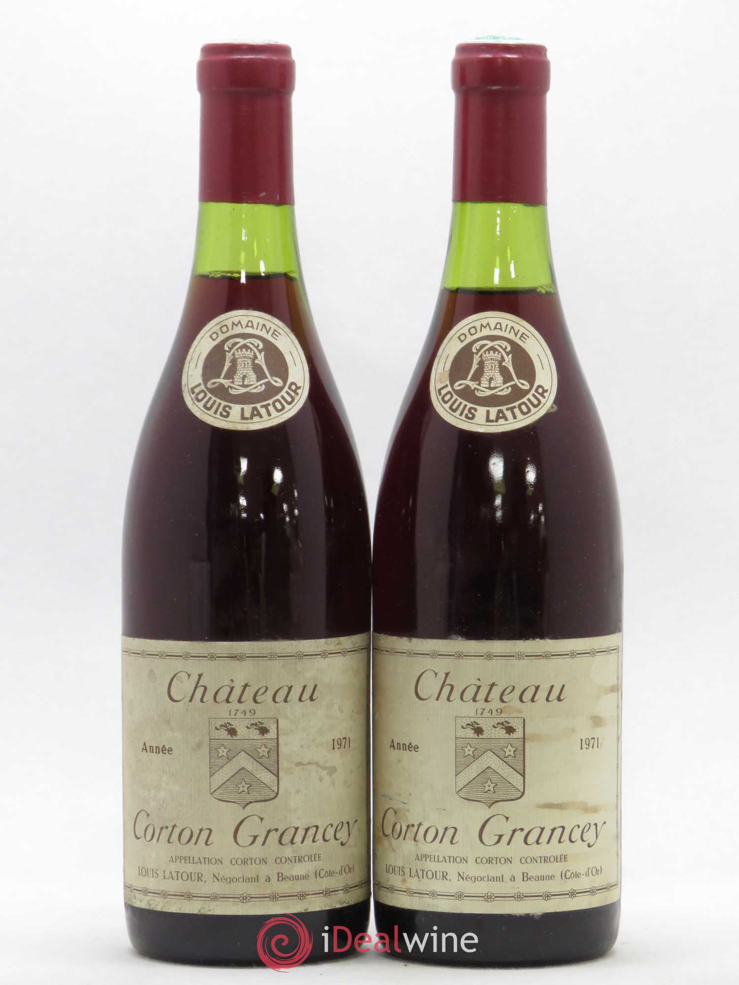 Corton Grand Cru Château Corton Grancey Louis Latour 1971 - Lot de 2 bouteilles - 0