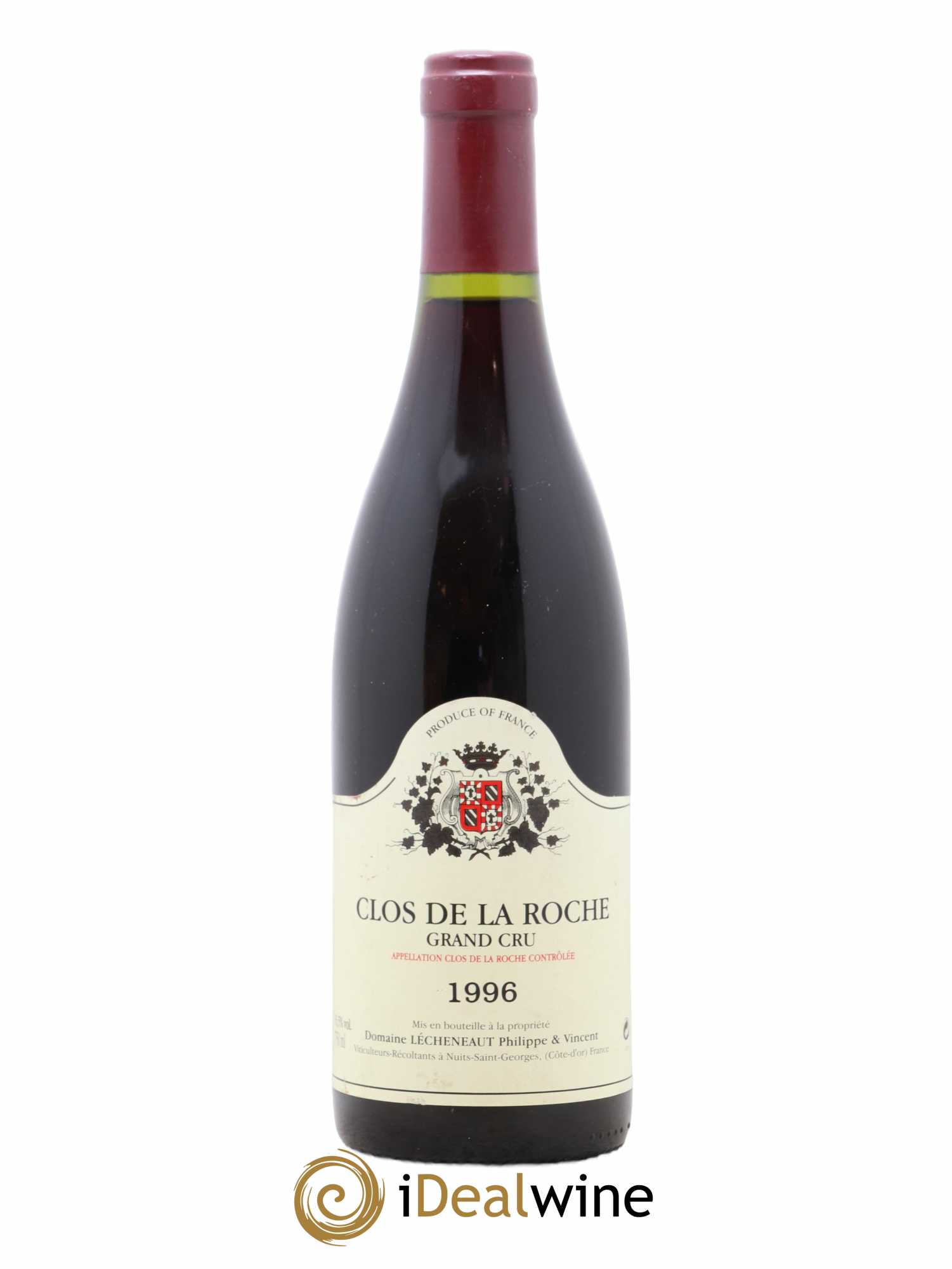 Clos de la Roche Grand Cru Philippe et Vincent Lécheneault (sans prix de réserve) 1996 - Posten von 1 Flasche - 0