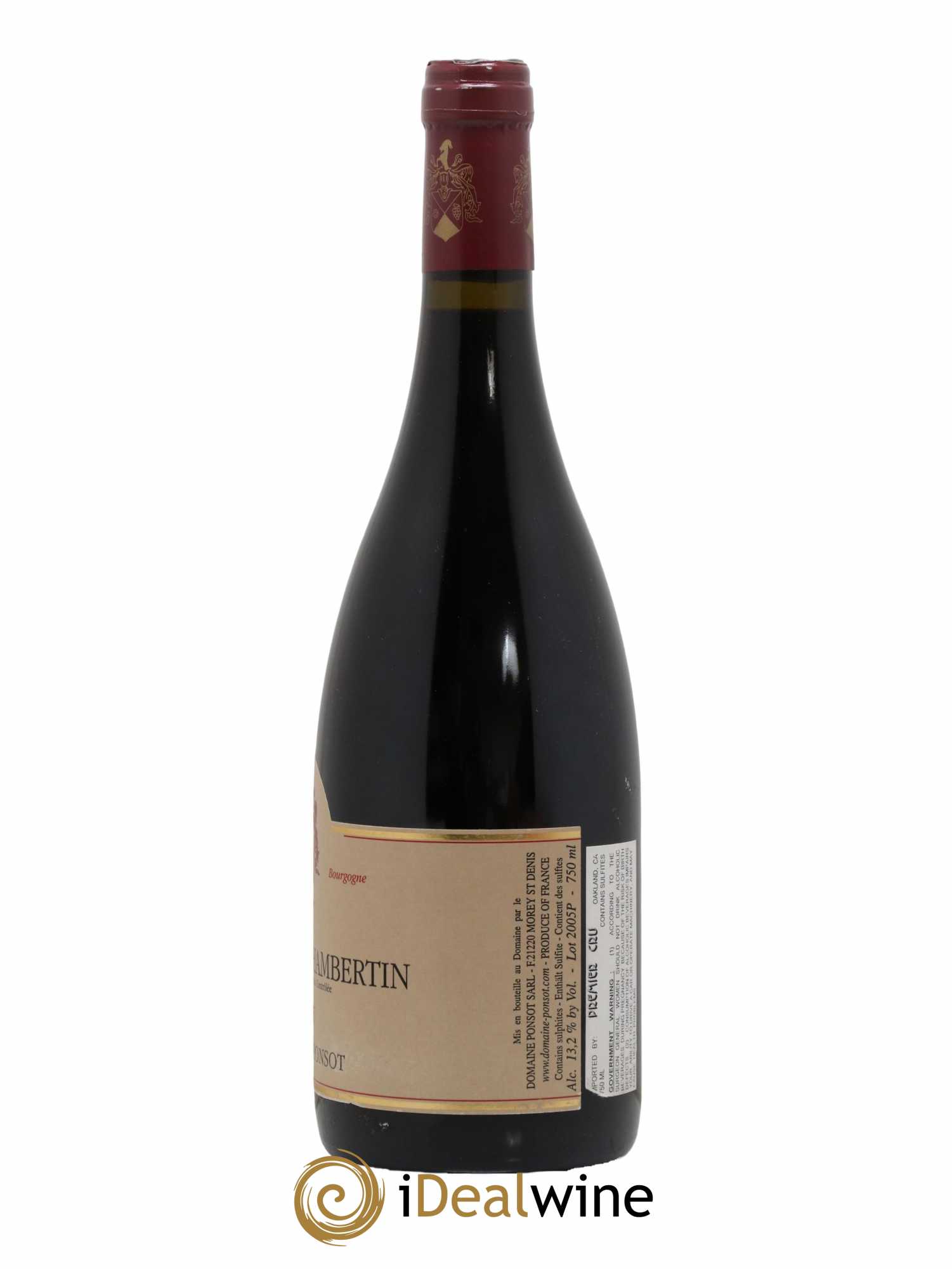Chapelle-Chambertin Grand Cru Ponsot (Domaine) 2005 - Lot de 1 bouteille - 1