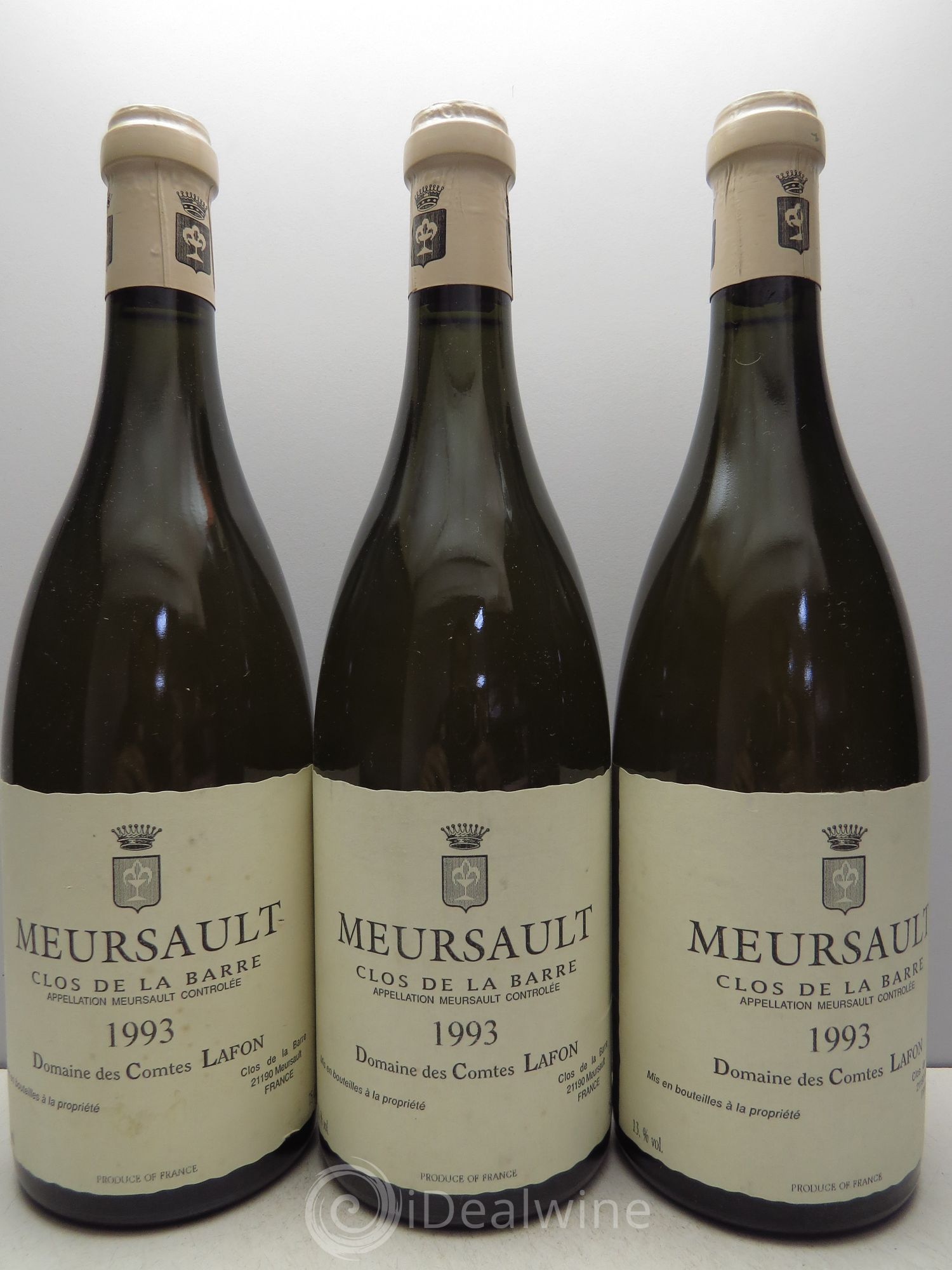 Meursault Clos de la Barre Comtes Lafon (Domaine des) 1993 - Lot de 3 bouteilles - 0
