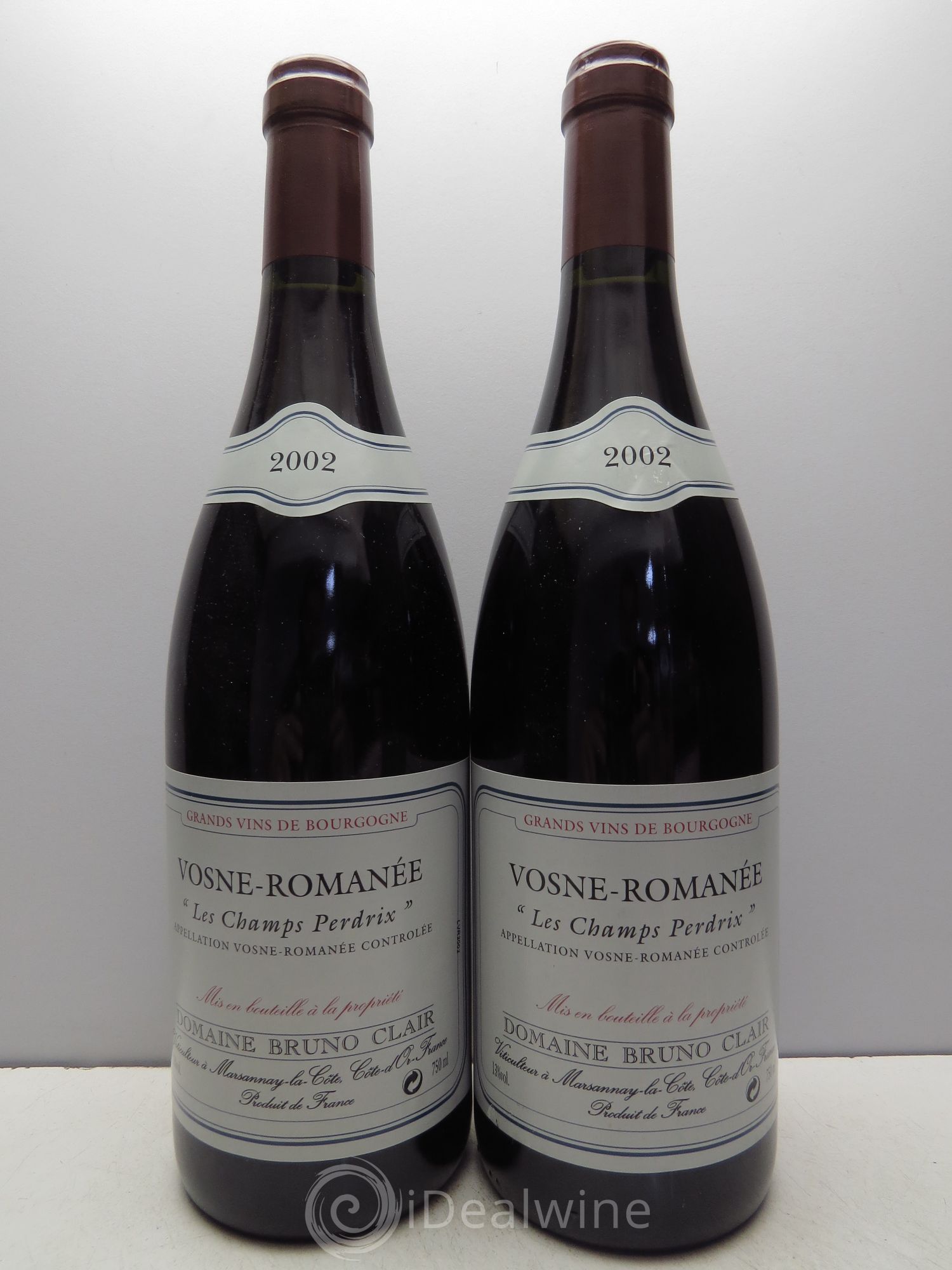 Vosne-Romanée Les Champs Perdrix Bruno Clair (Domaine) 2002 - Lot de 2 bouteilles - 0