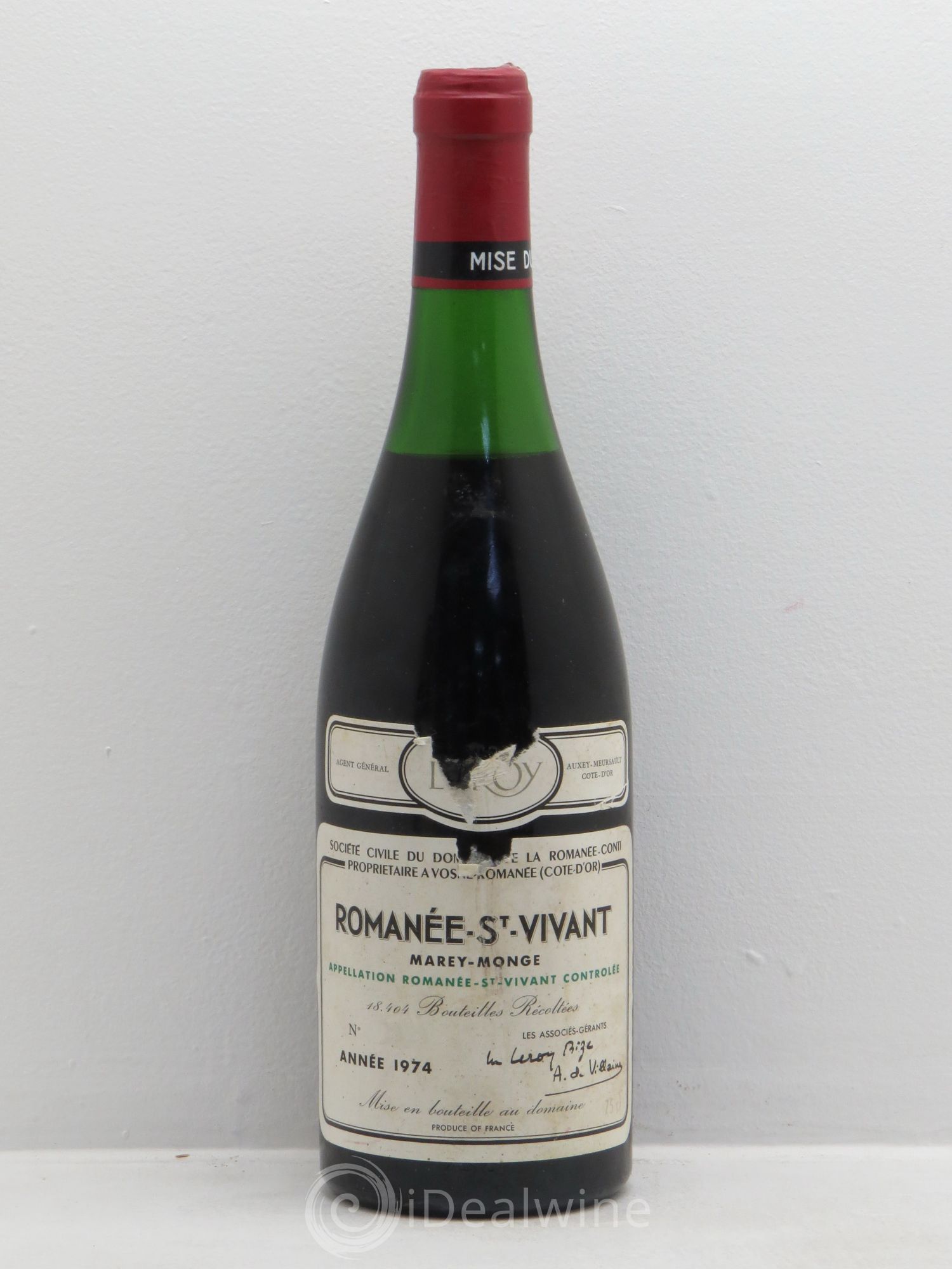 Romanée-Saint-Vivant Grand Cru Domaine de la Romanée-Conti (sans prix de réserve) 1974 - Lot de 1 bouteille - 0