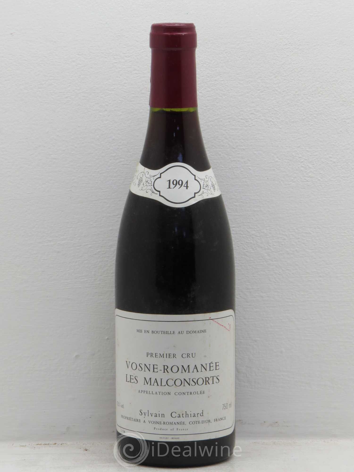 Vosne-Romanée 1er Cru Aux Malconsorts Sylvain Cathiard & Fils 1994 - Lot de 1 bouteille - 0
