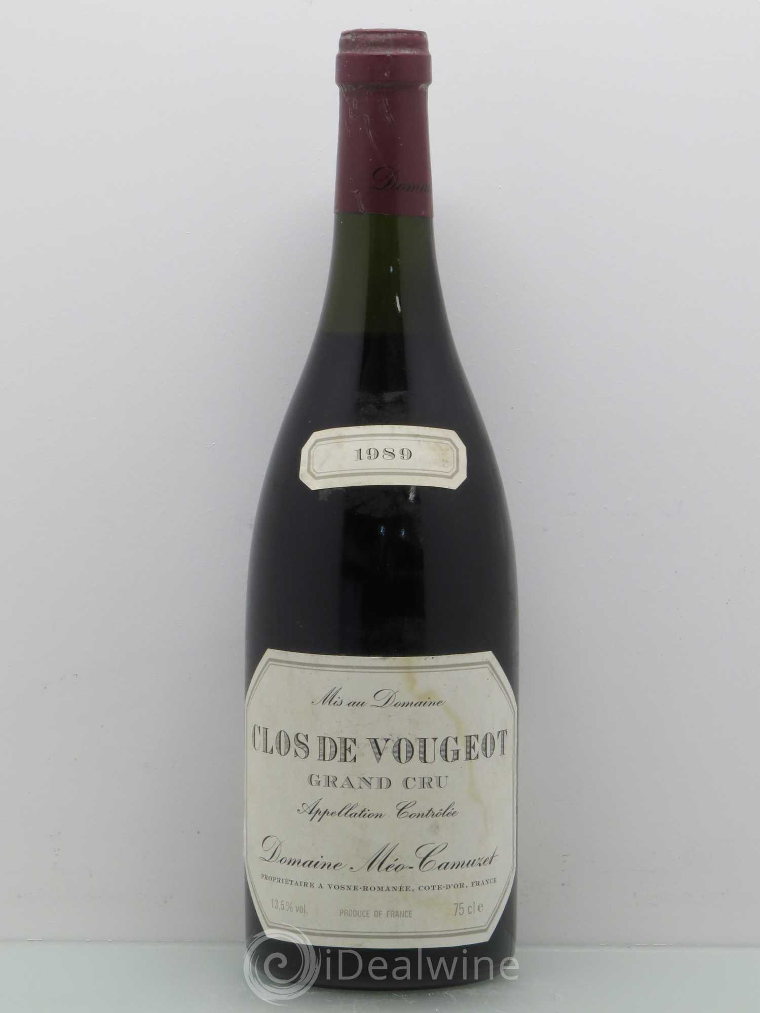 Clos de Vougeot Grand Cru Méo-Camuzet (Domaine) 1989 - Lot de 1 bouteille - 0