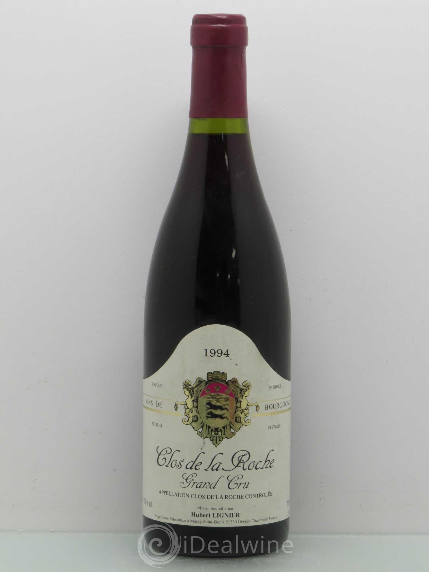 Clos de la Roche Grand Cru Hubert Lignier (Domaine) 1994 - Lot de 1 bouteille - 0