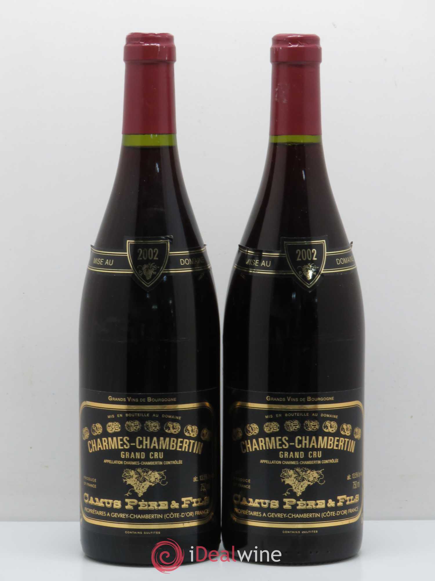Charmes-Chambertin Grand Cru Camus Père et Fils (Domaine) 2002 - Lot de 2 bouteilles - 0