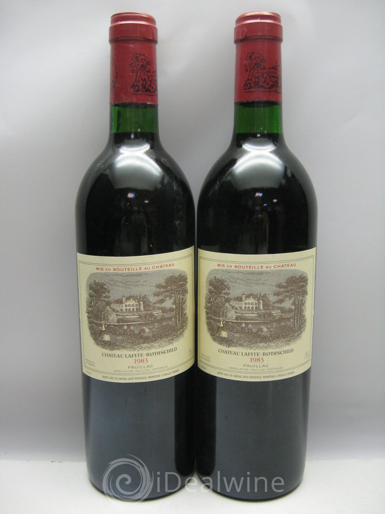 Château Lafite Rothschild 1er Grand Cru Classé CBO Très Tâchée 1983 - Lot de 12 bouteilles - 0