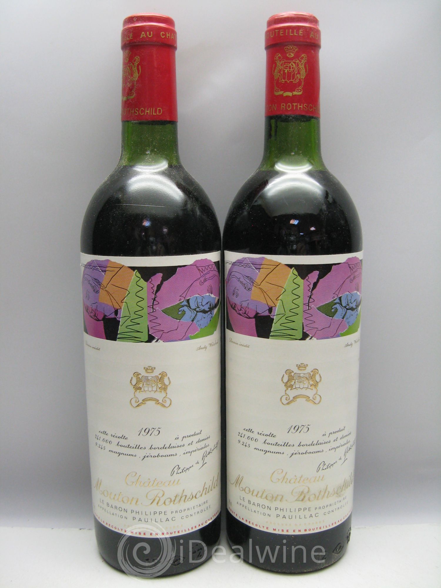 Château Mouton Rothschild 1er Grand Cru Classé 1975 - Lot de 12 bouteilles - 0