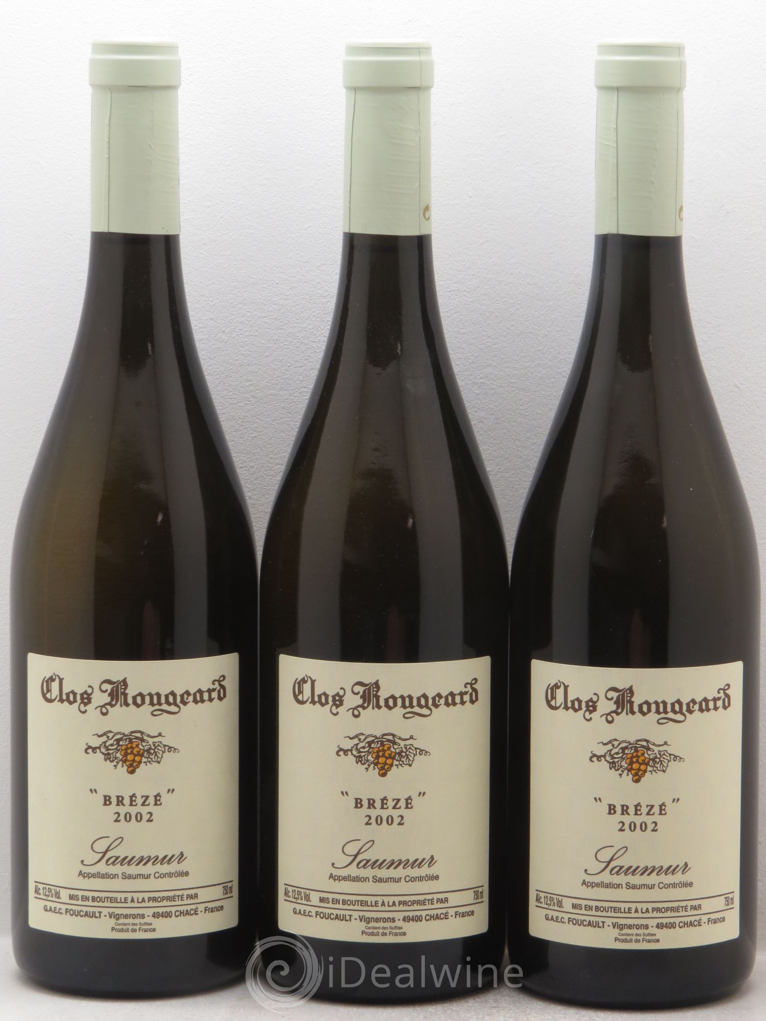 Saumur Brézé Clos Rougeard 2002 - Posten von 3 Flaschen - 0