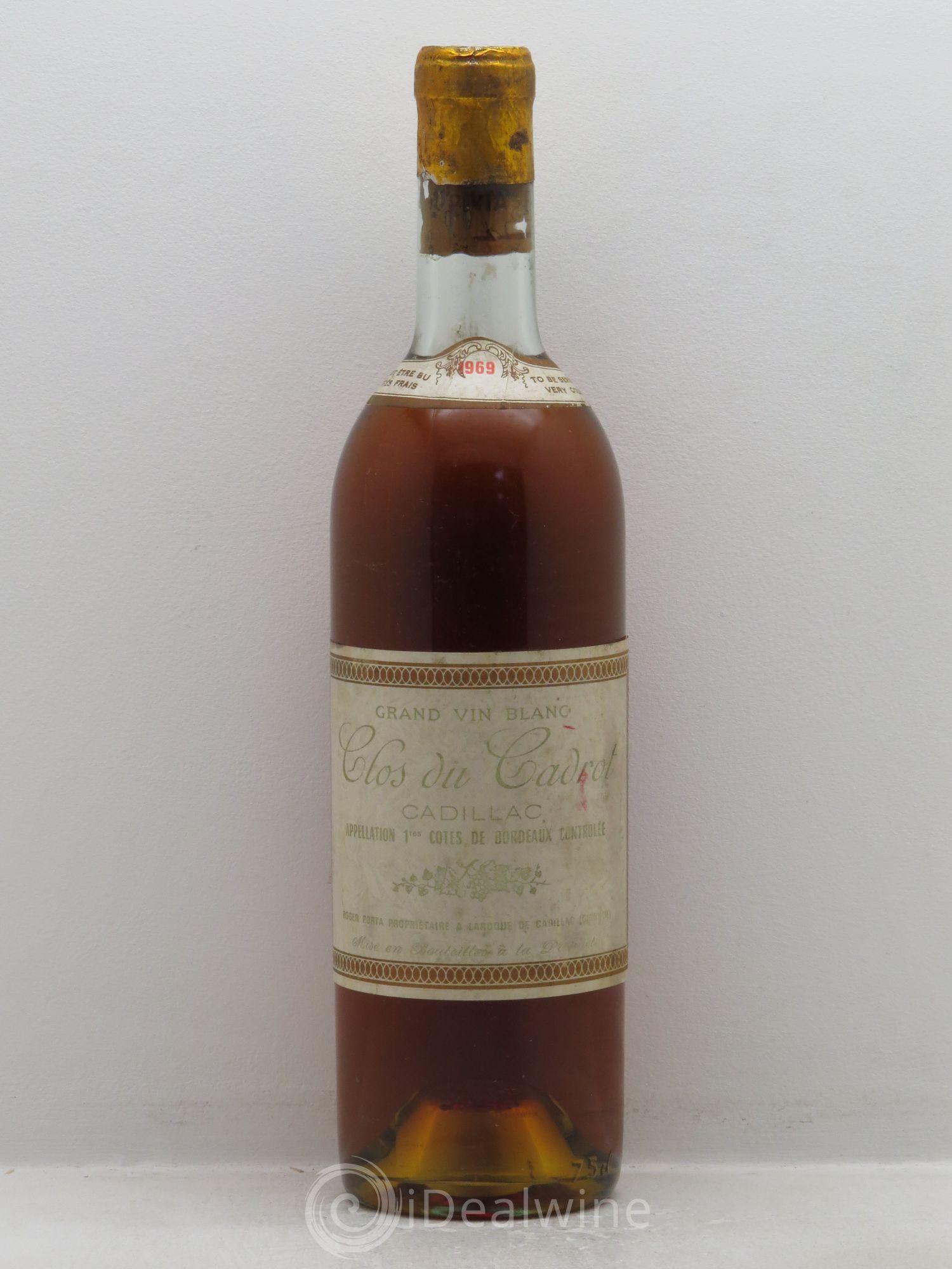 Cadillac Clos du Cadrot 1969 - Lotto di 1 bottiglia - 0